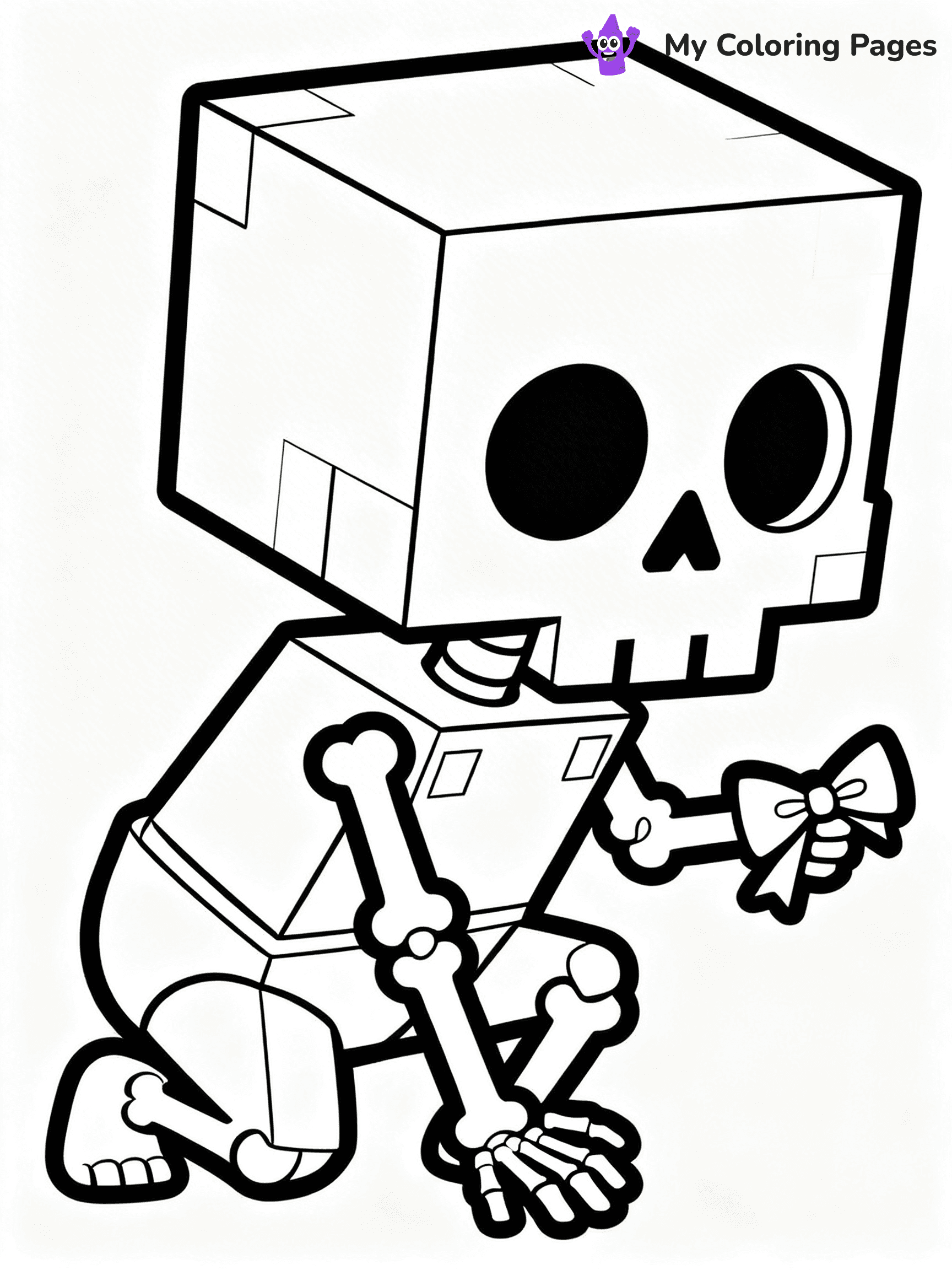 Minecraft Skeleton Coloring Pages - 15