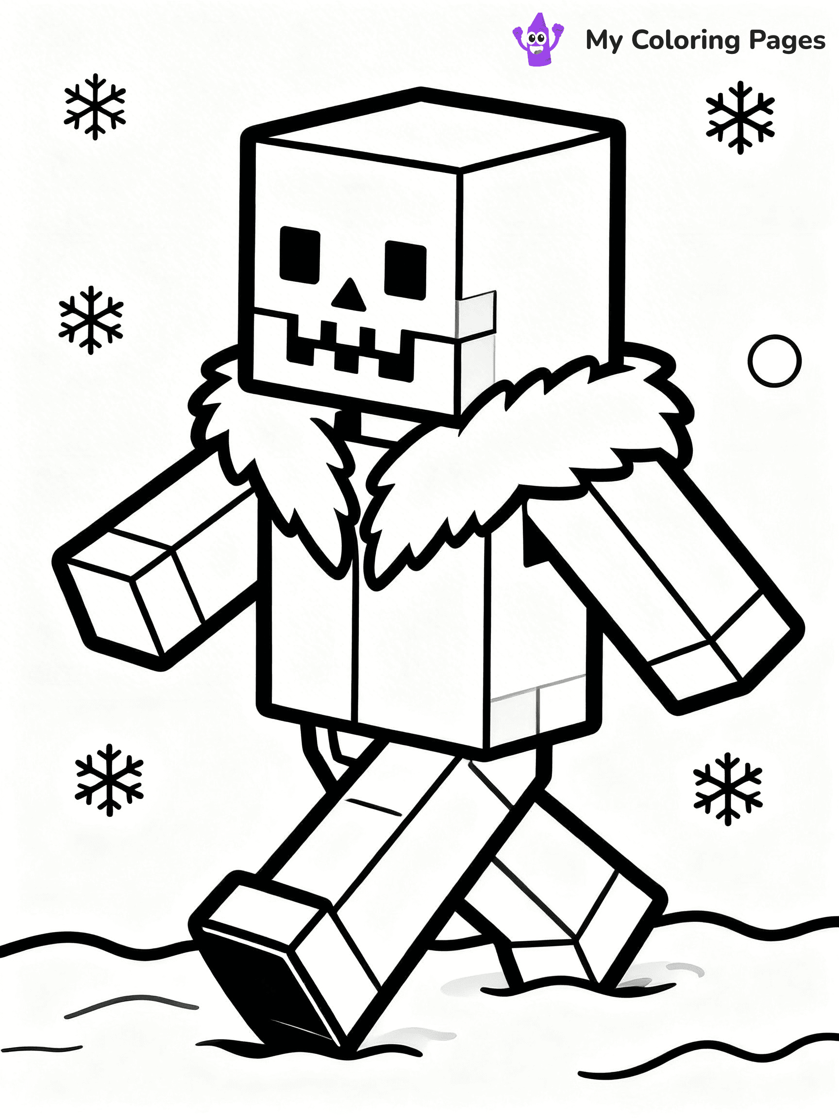 Minecraft Skeleton Coloring Pages - 13