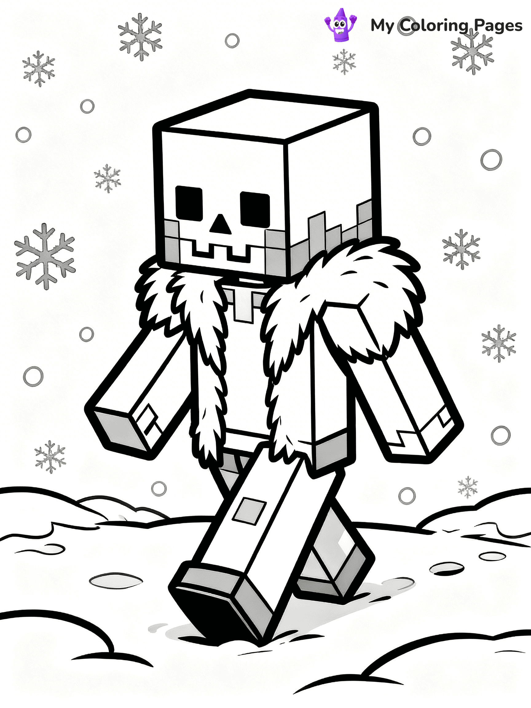 Minecraft Skeleton Coloring Pages - 10