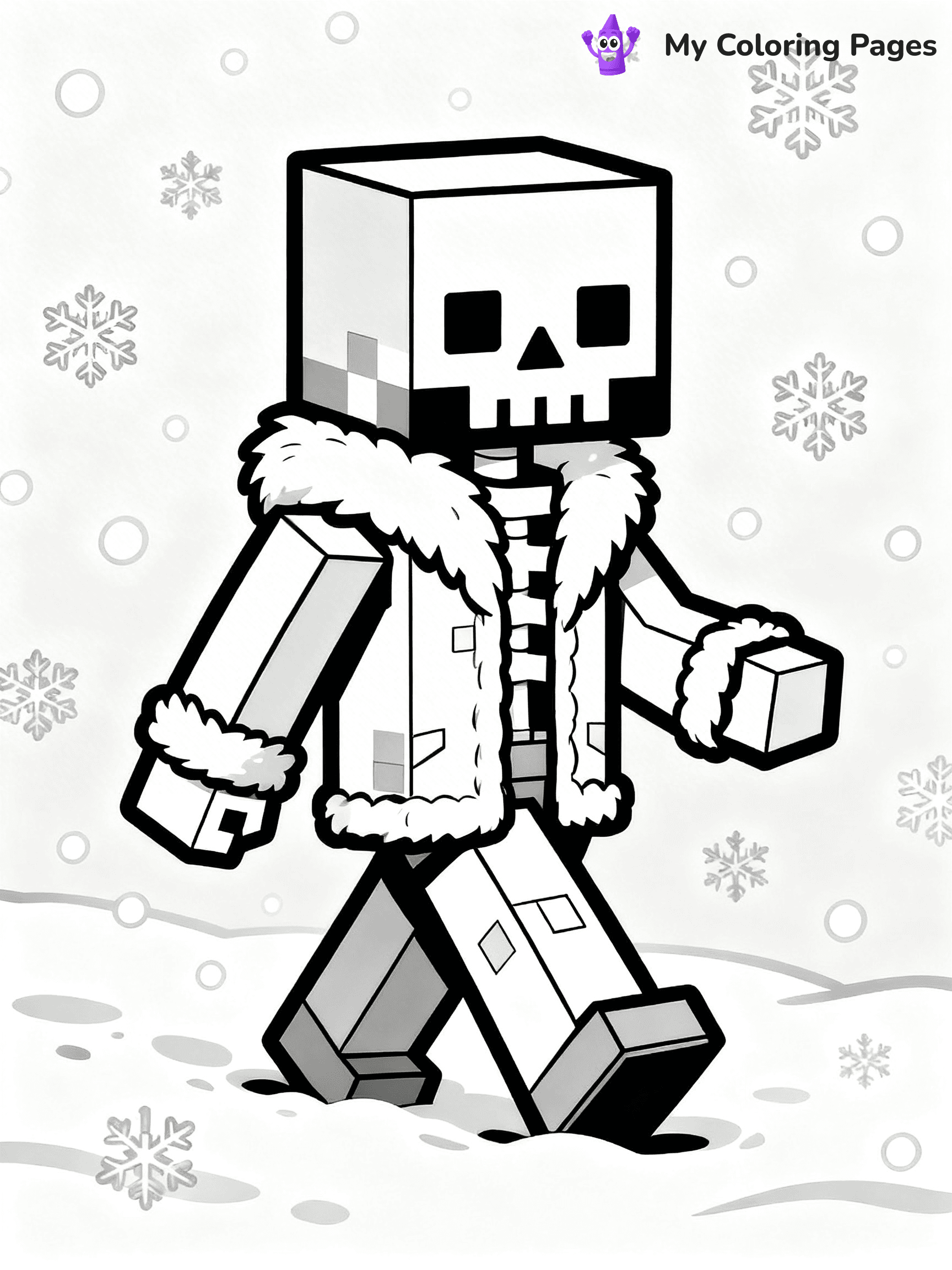Minecraft Skeleton Coloring Pages - 9