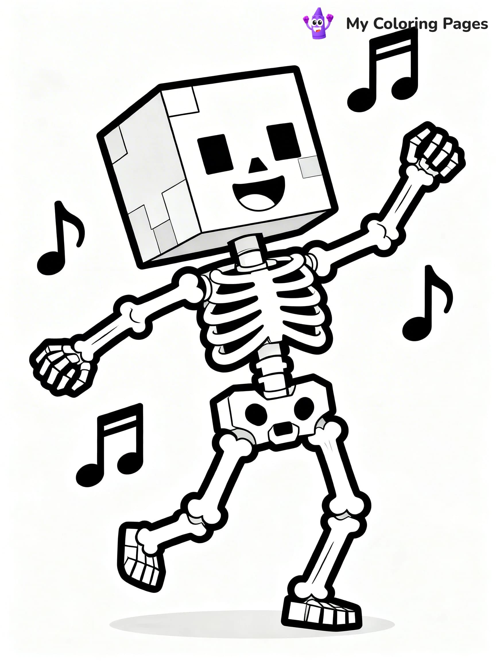 Minecraft Skeleton Coloring Pages - 5