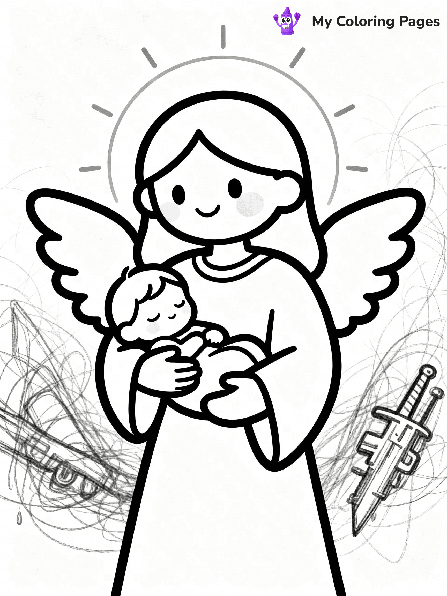 Angel Coloring Pages - 8