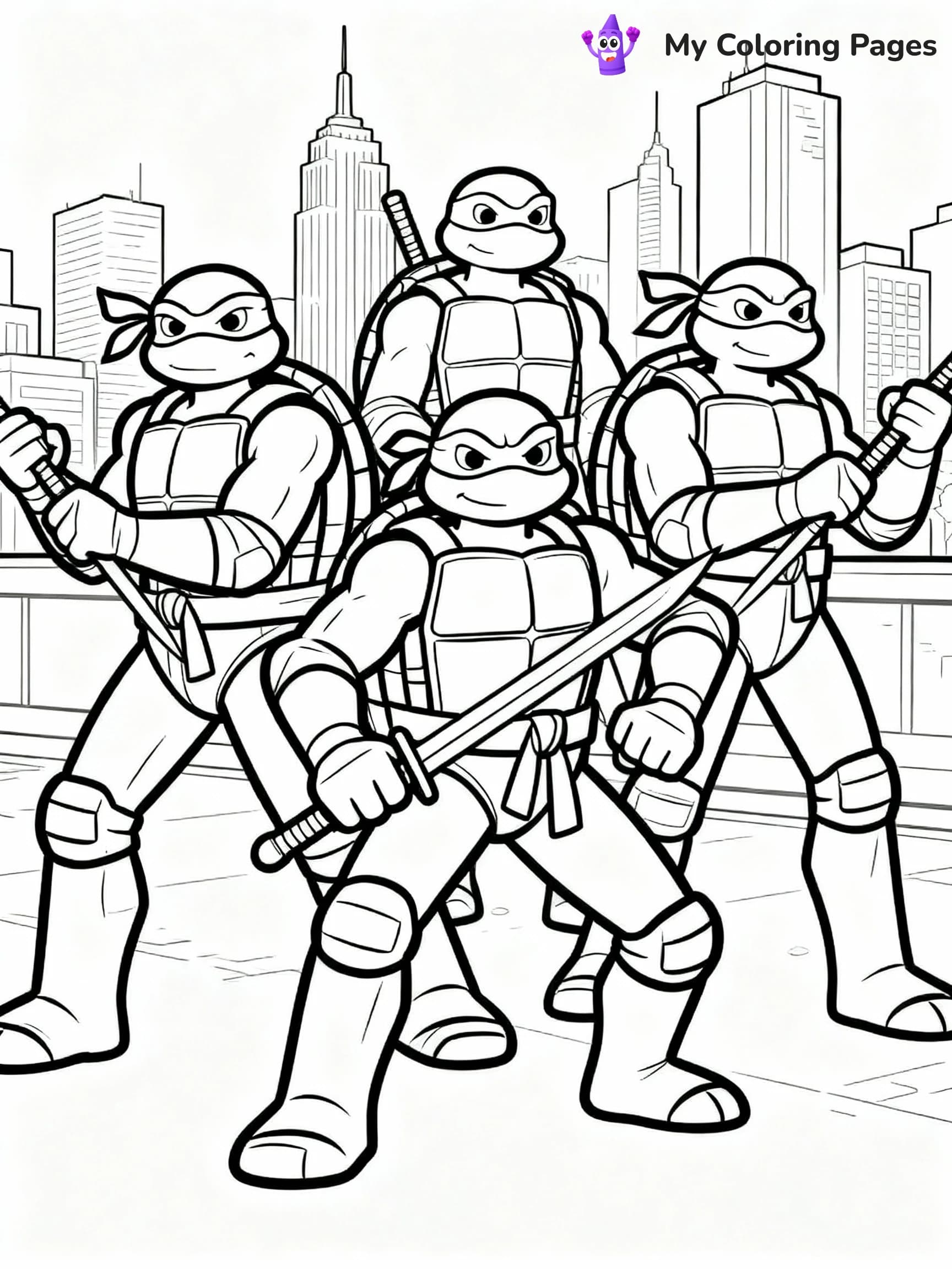 TMNT Coloring Pages - 1