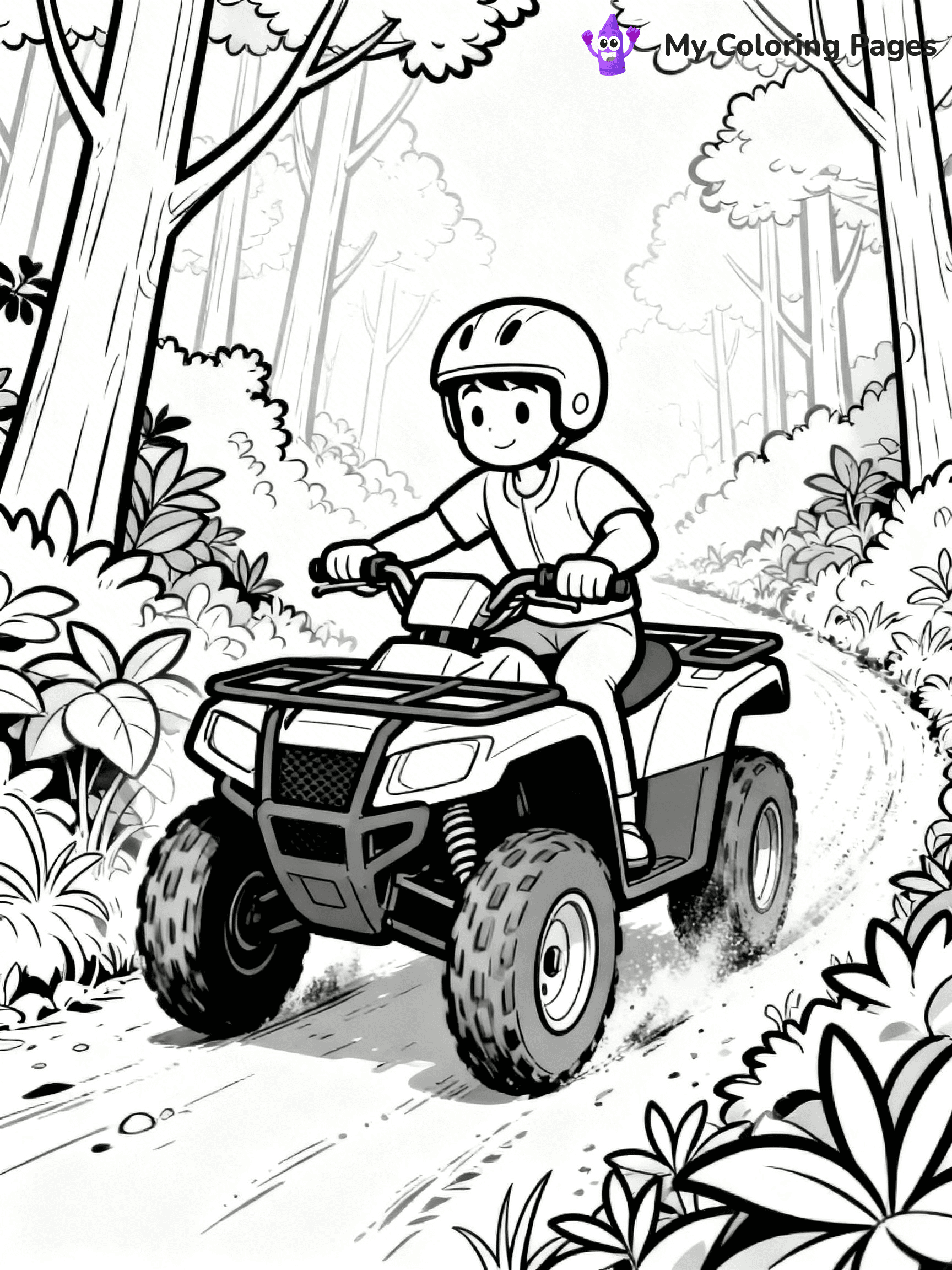 Four Wheeler Coloring Pages - 9