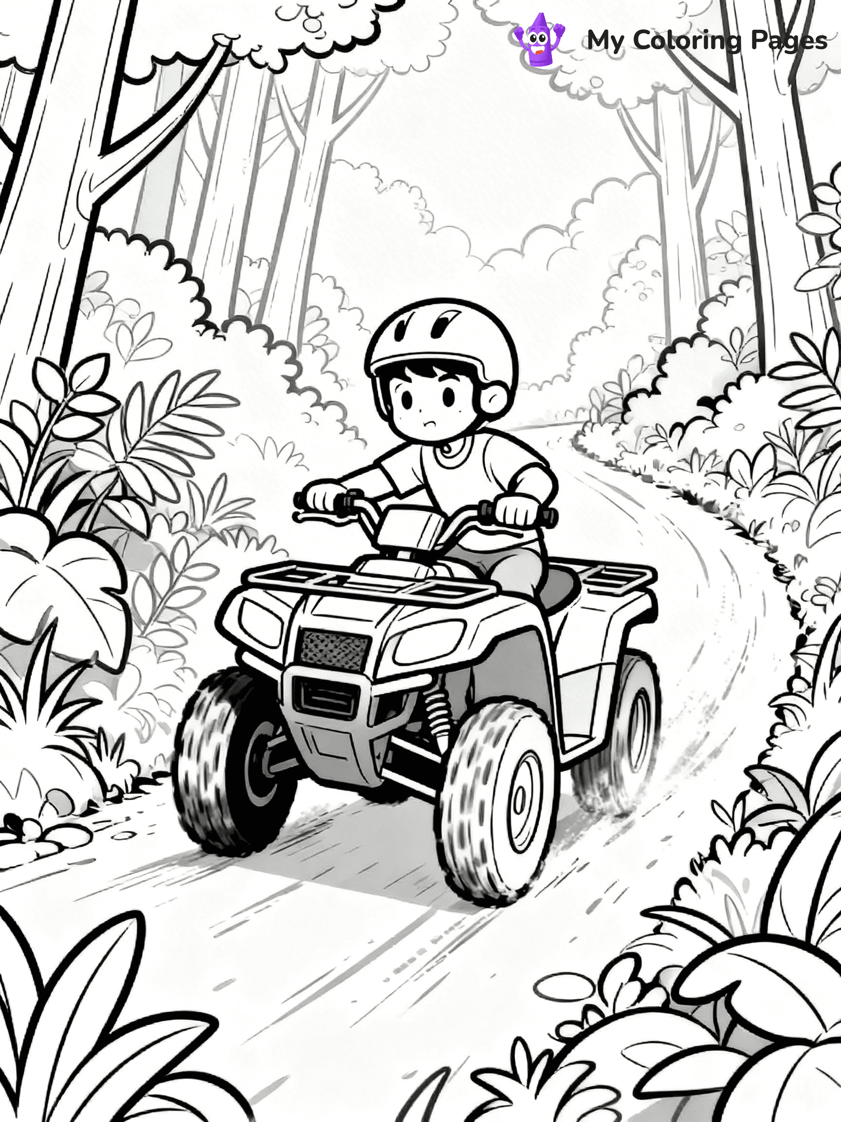 Four Wheeler Coloring Pages - 7