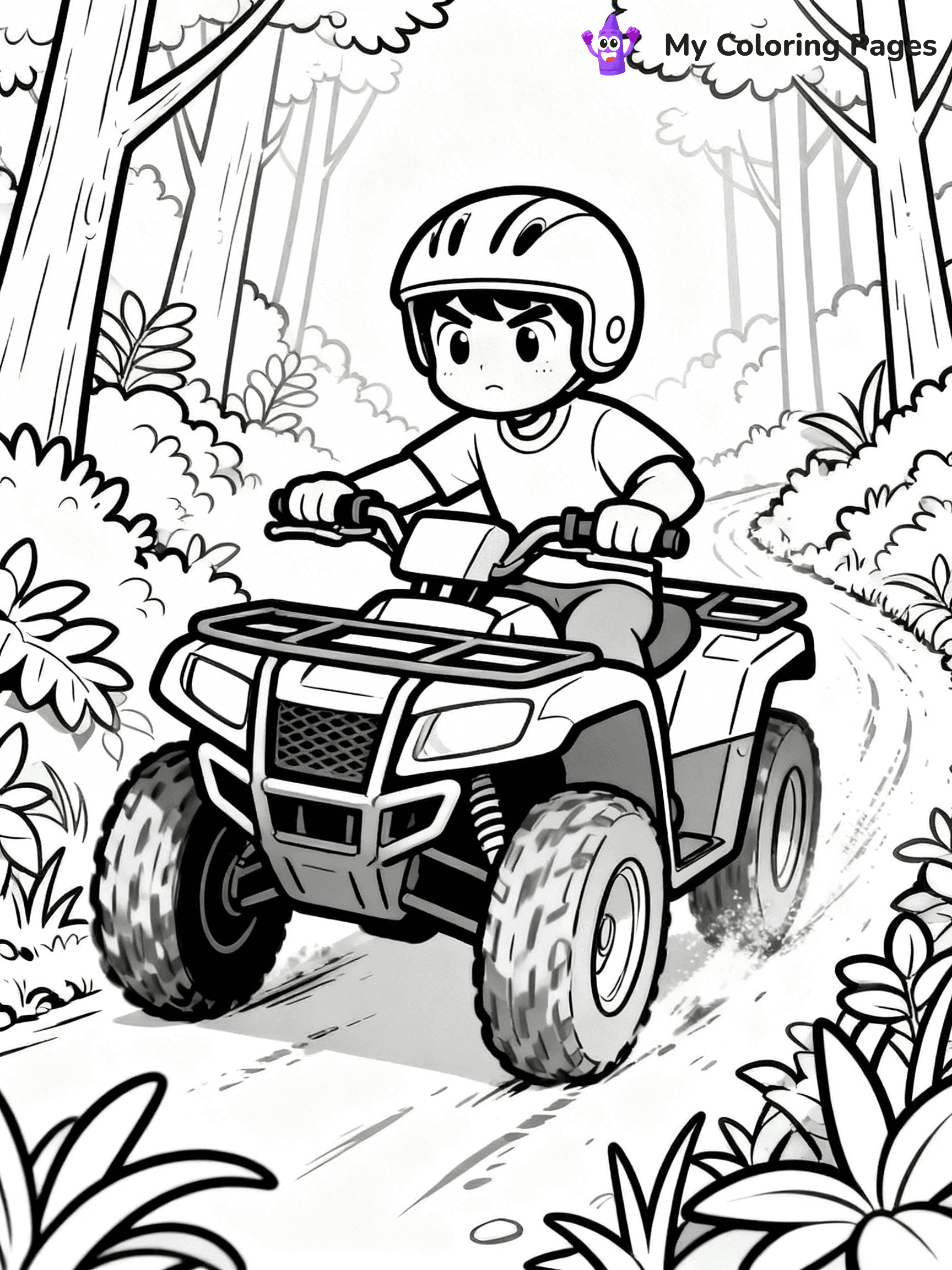 Four Wheeler Coloring Pages - 6