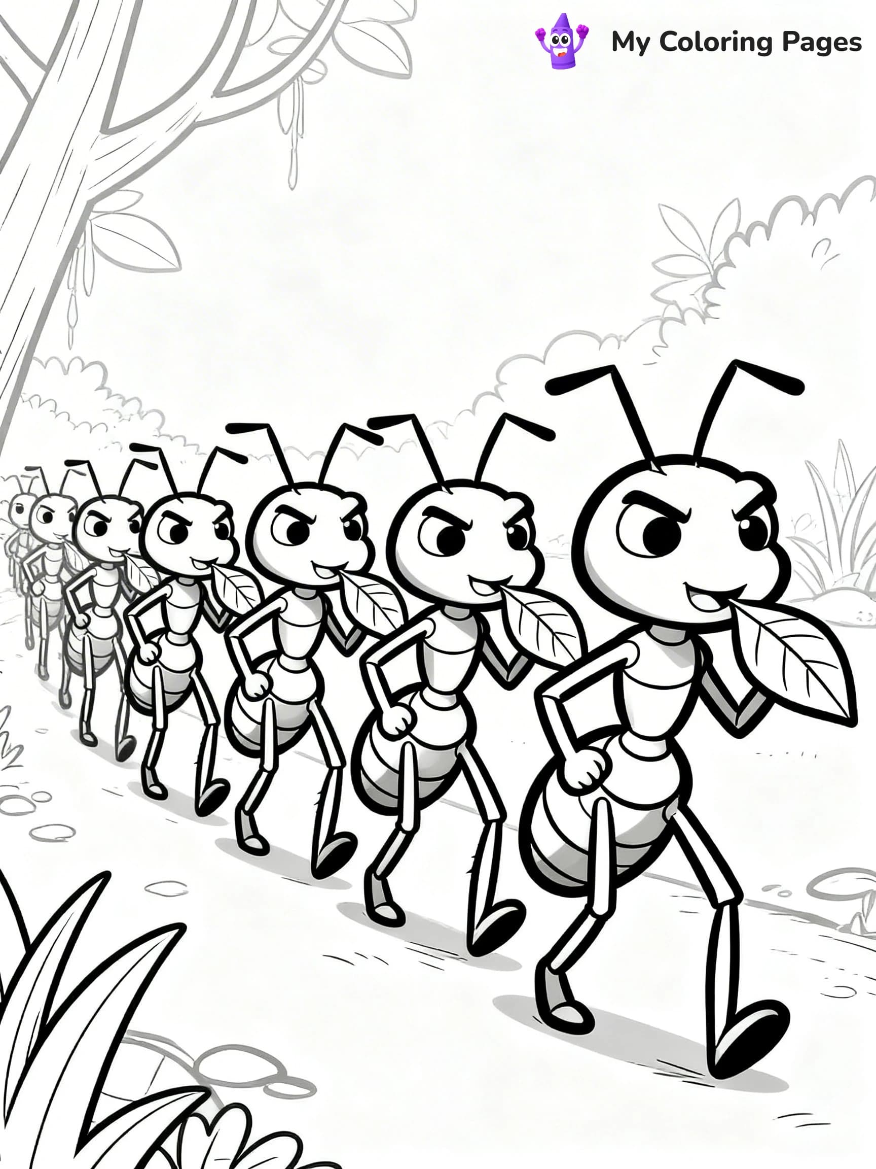 Ant Coloring Pages - 4