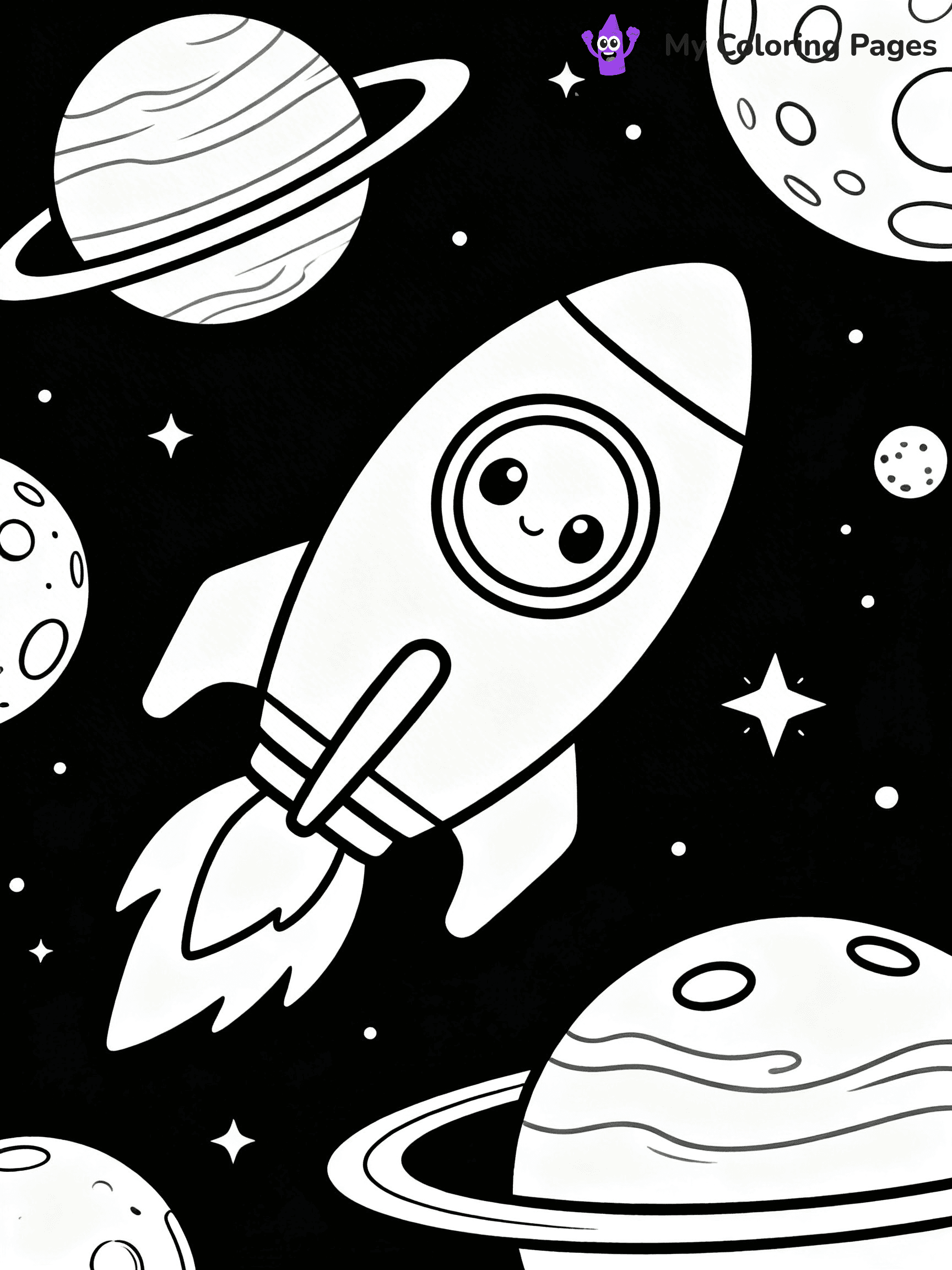 Rocket Ship Coloring Pages - 23