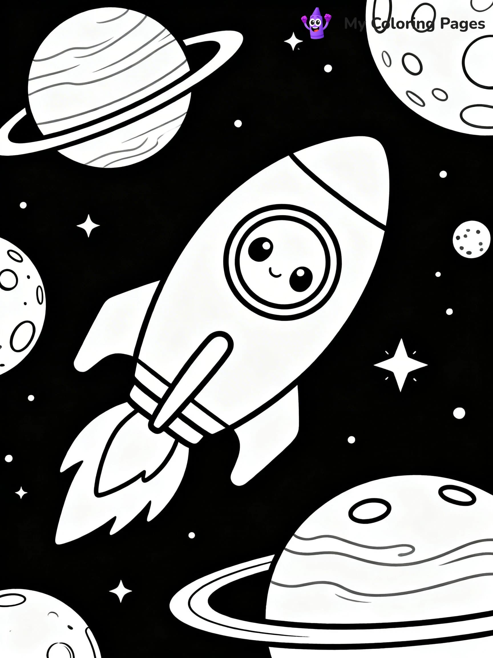 Rocket Ship Coloring Pages - 23
