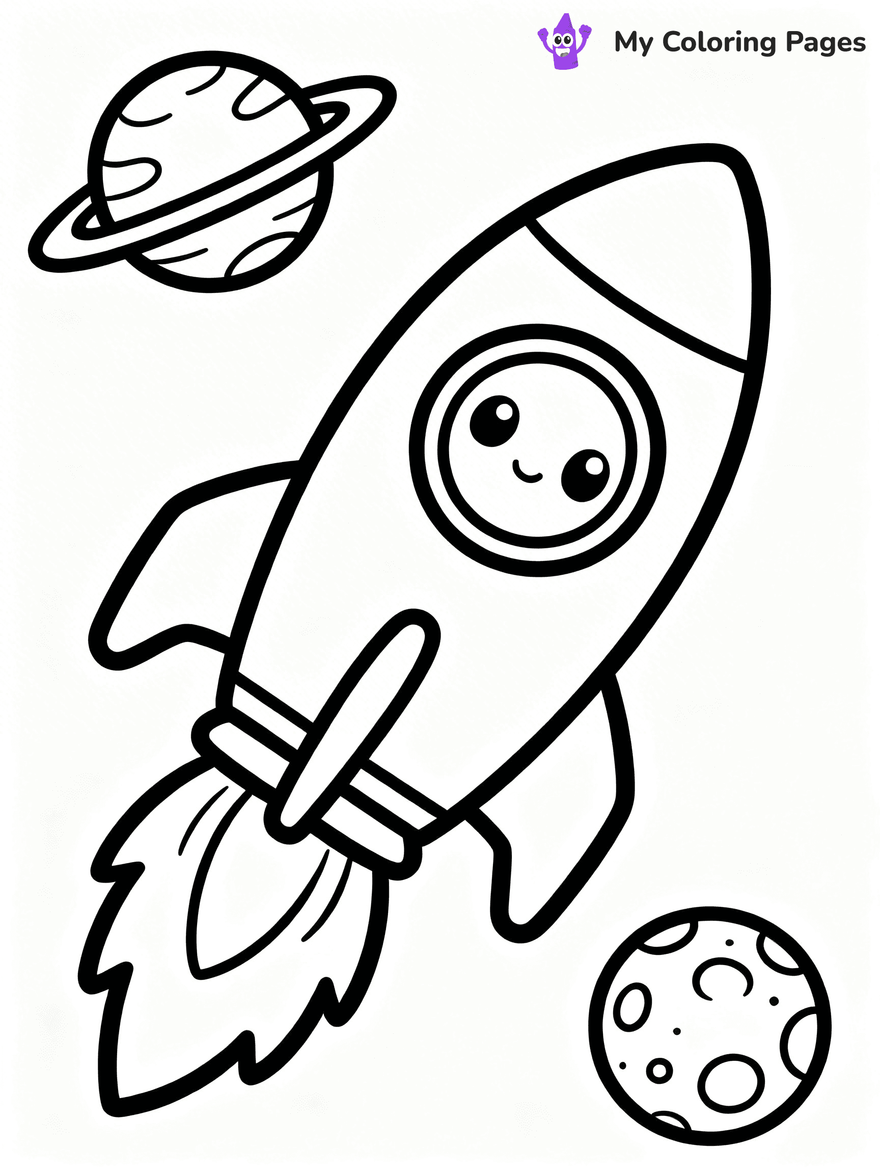 Rocket Ship Coloring Pages - 21