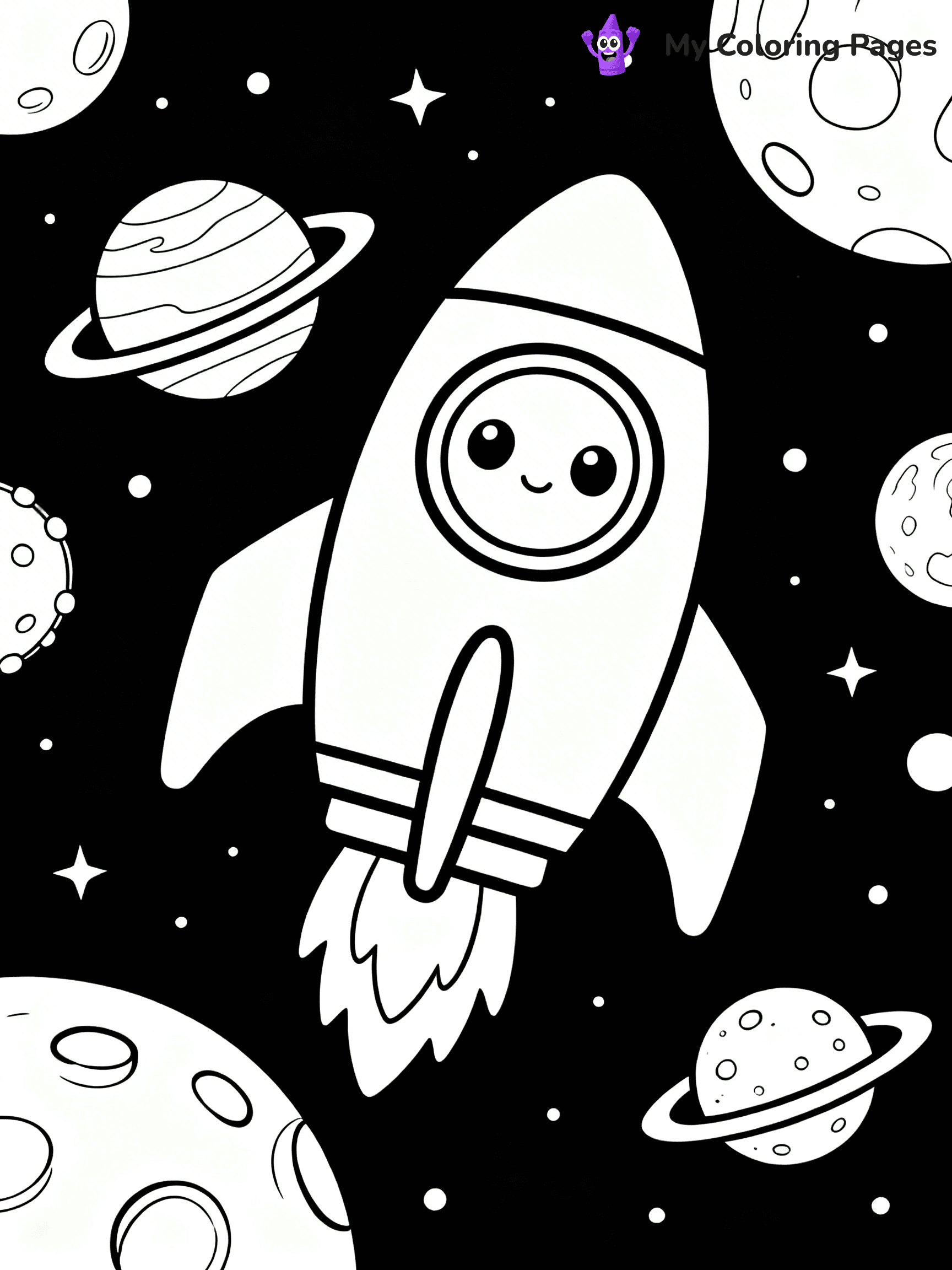 Rocket Ship Coloring Pages - 19