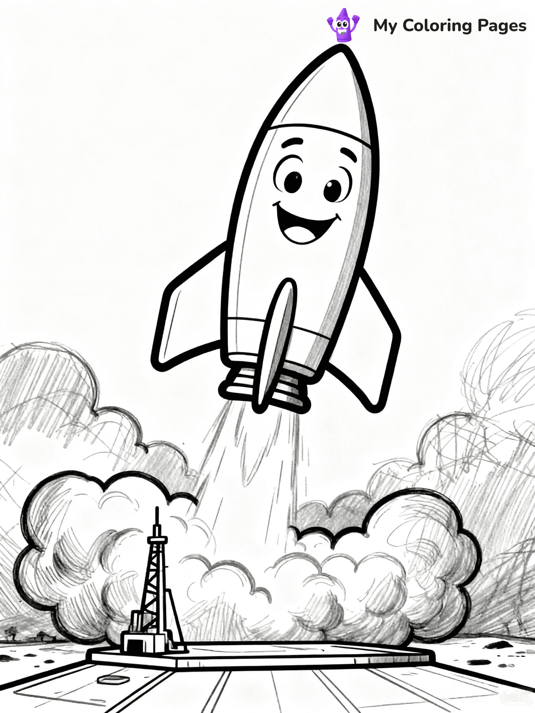 Rocket Ship Coloring Pages - 13