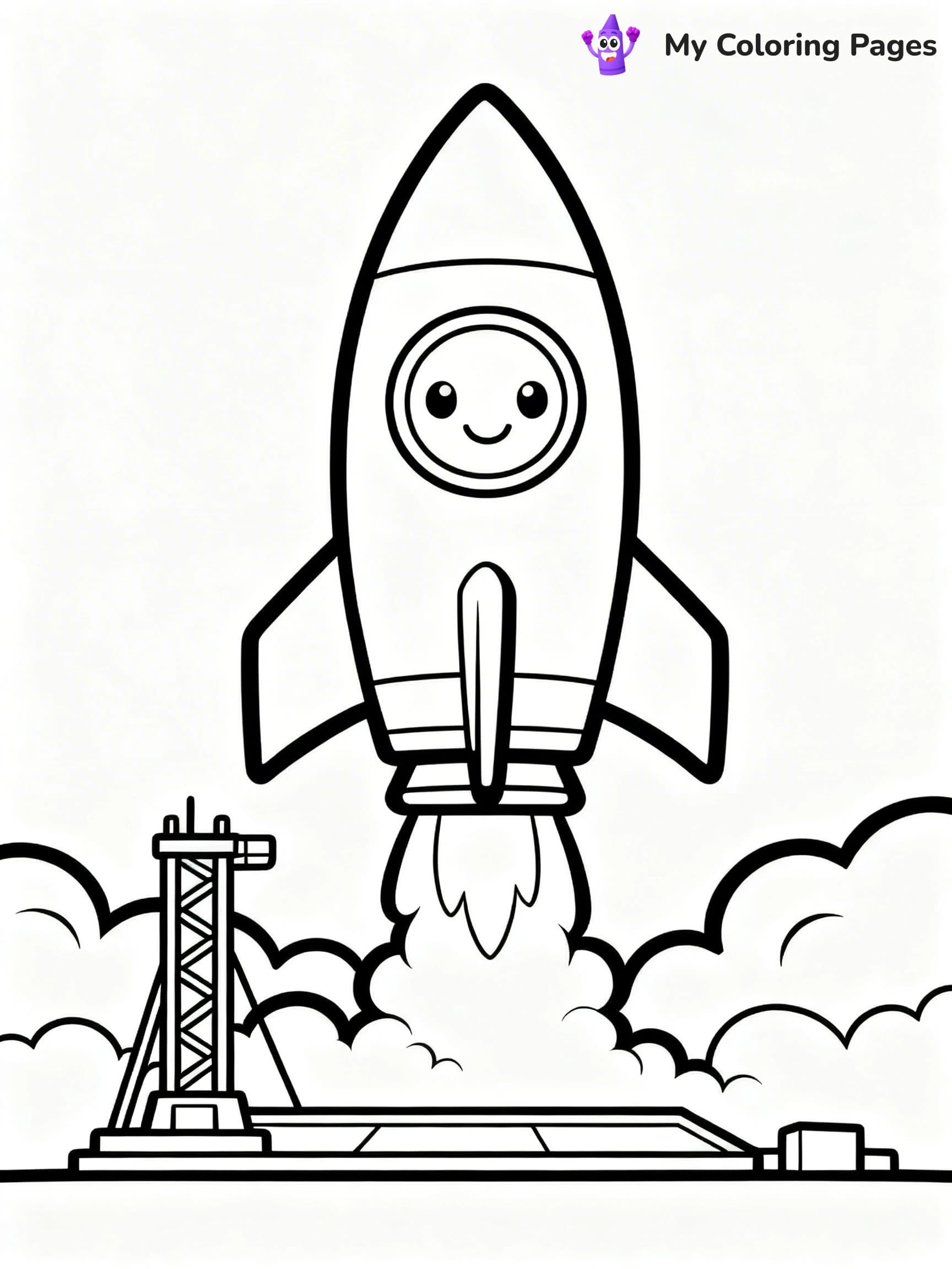 Rocket Ship Coloring Pages - 12