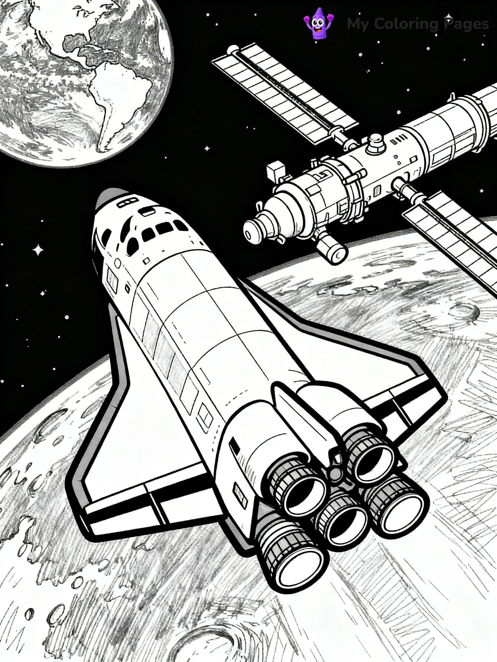 Rocket Ship Coloring Pages - 11
