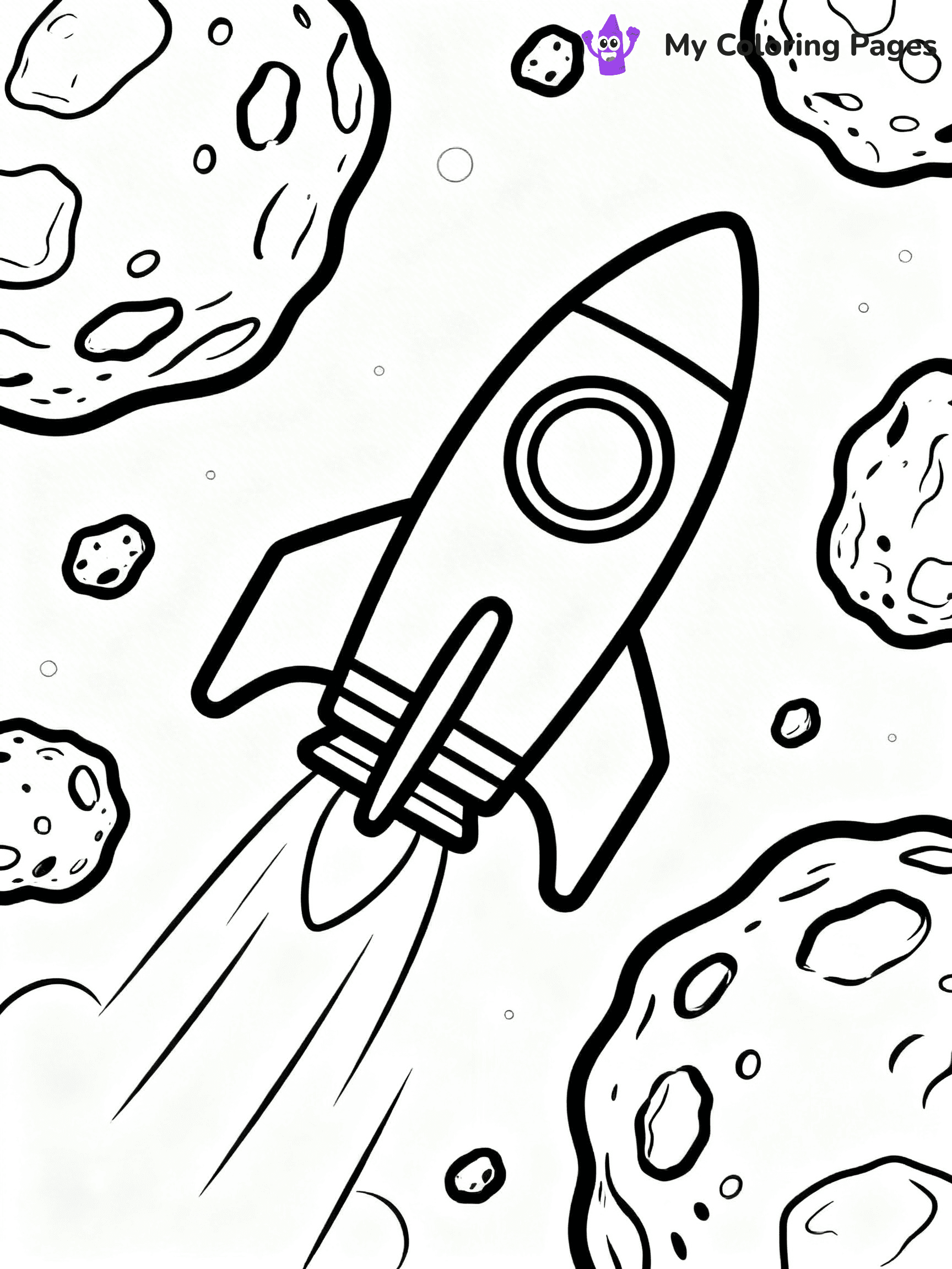 Rocket Ship Coloring Pages - 7