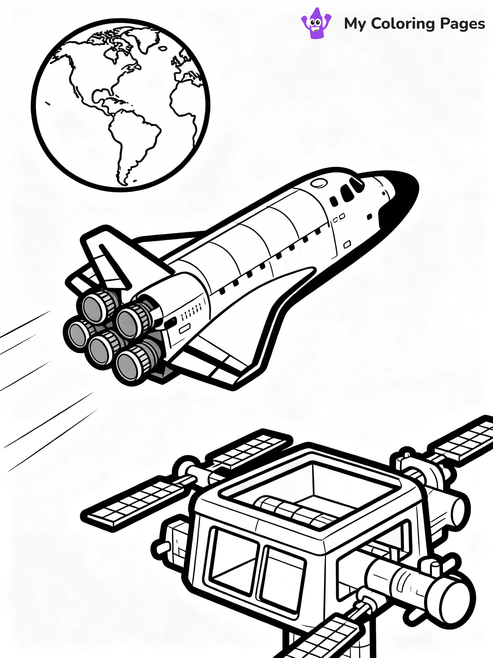 Rocket Ship Coloring Pages - 4