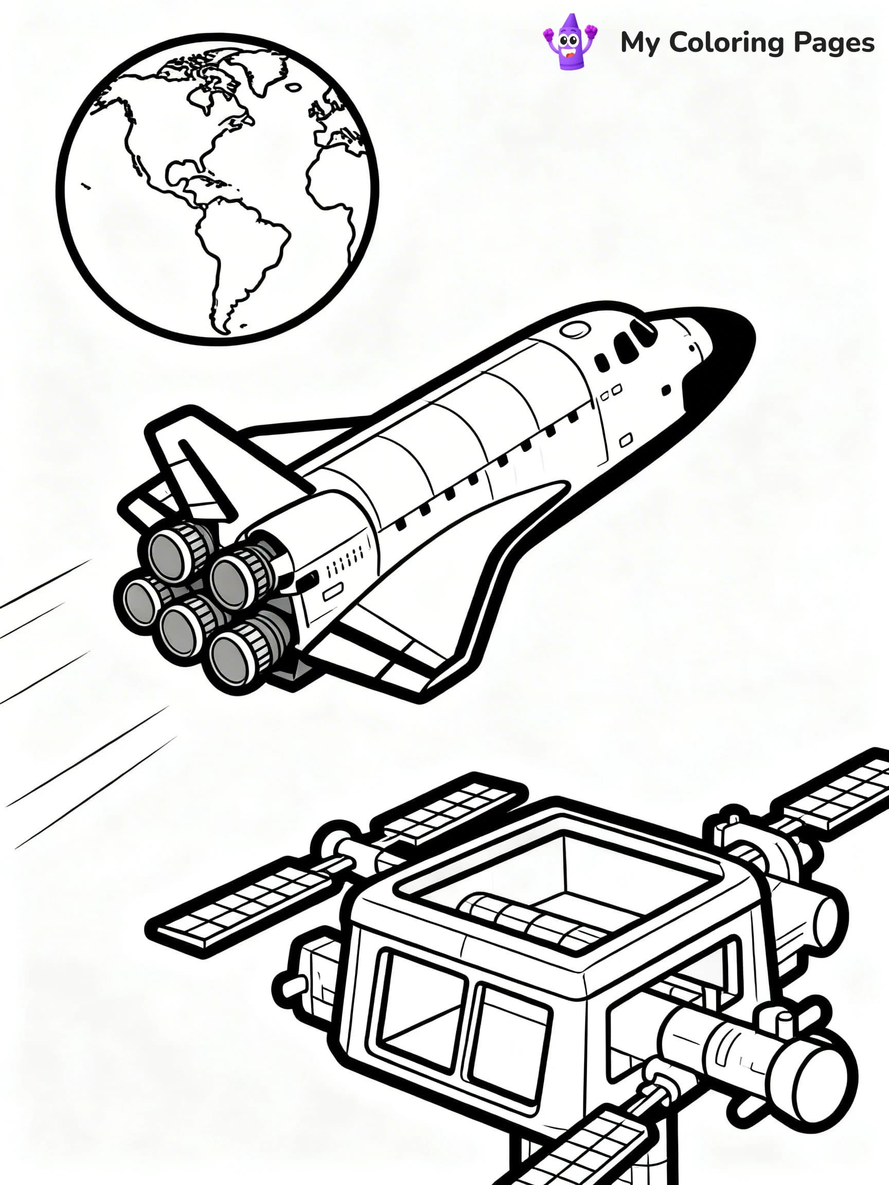 Rocket Ship Coloring Pages - 4