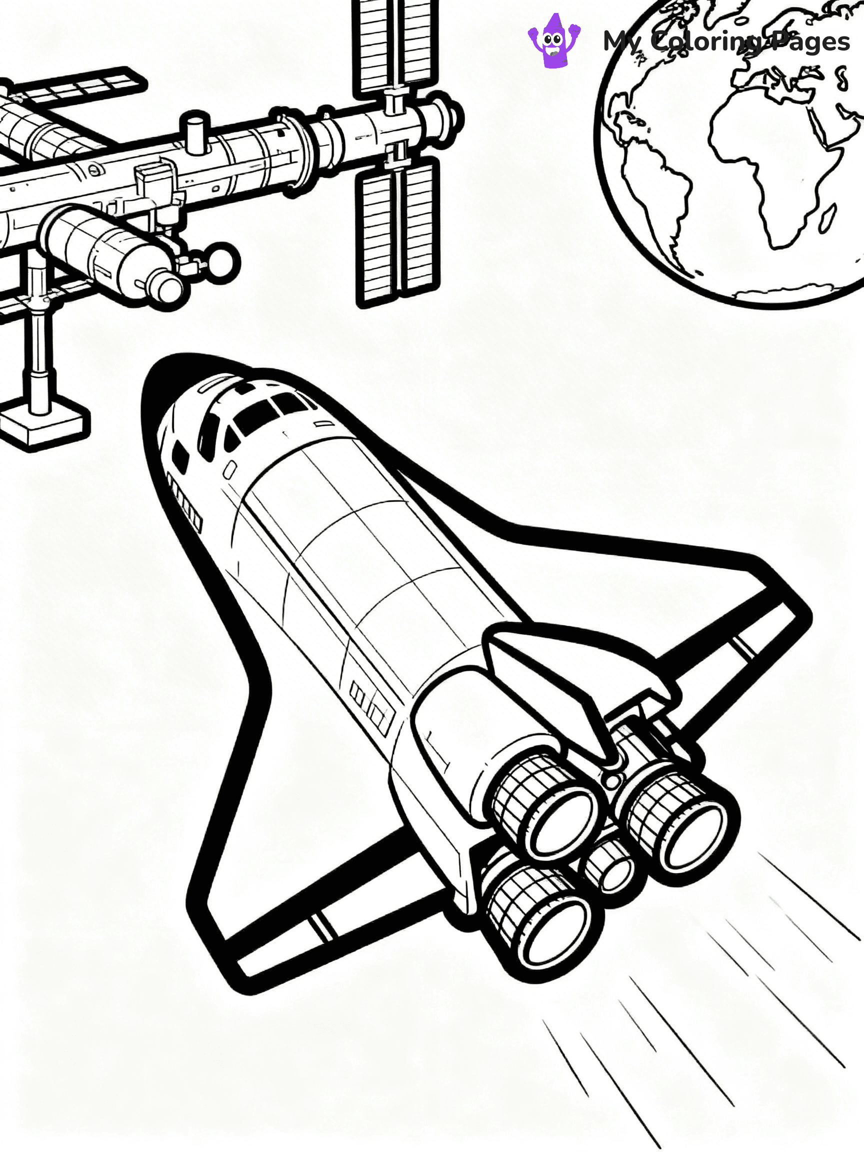 Rocket Ship Coloring Pages - 2