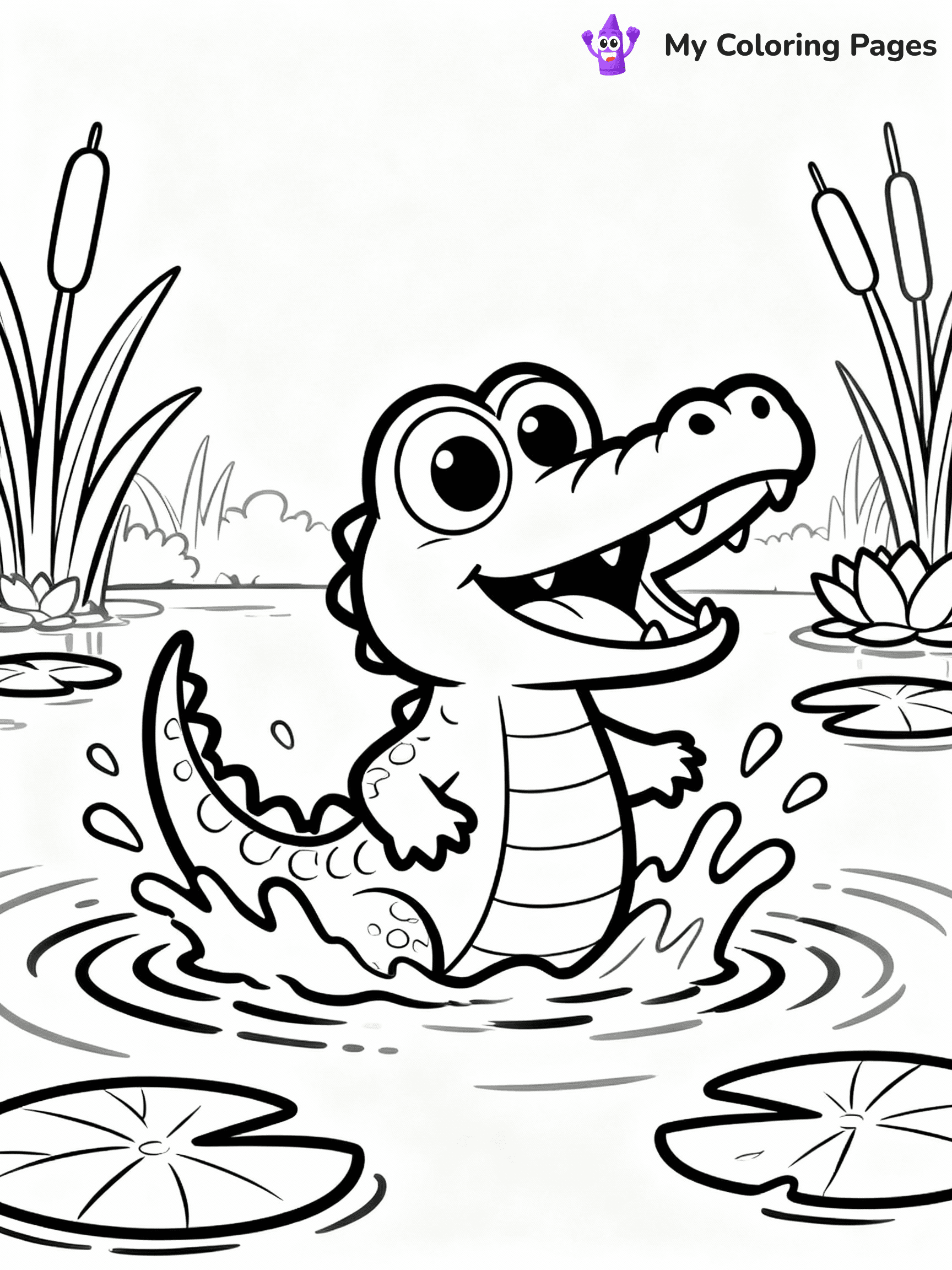 Alligator Coloring Pages - 40