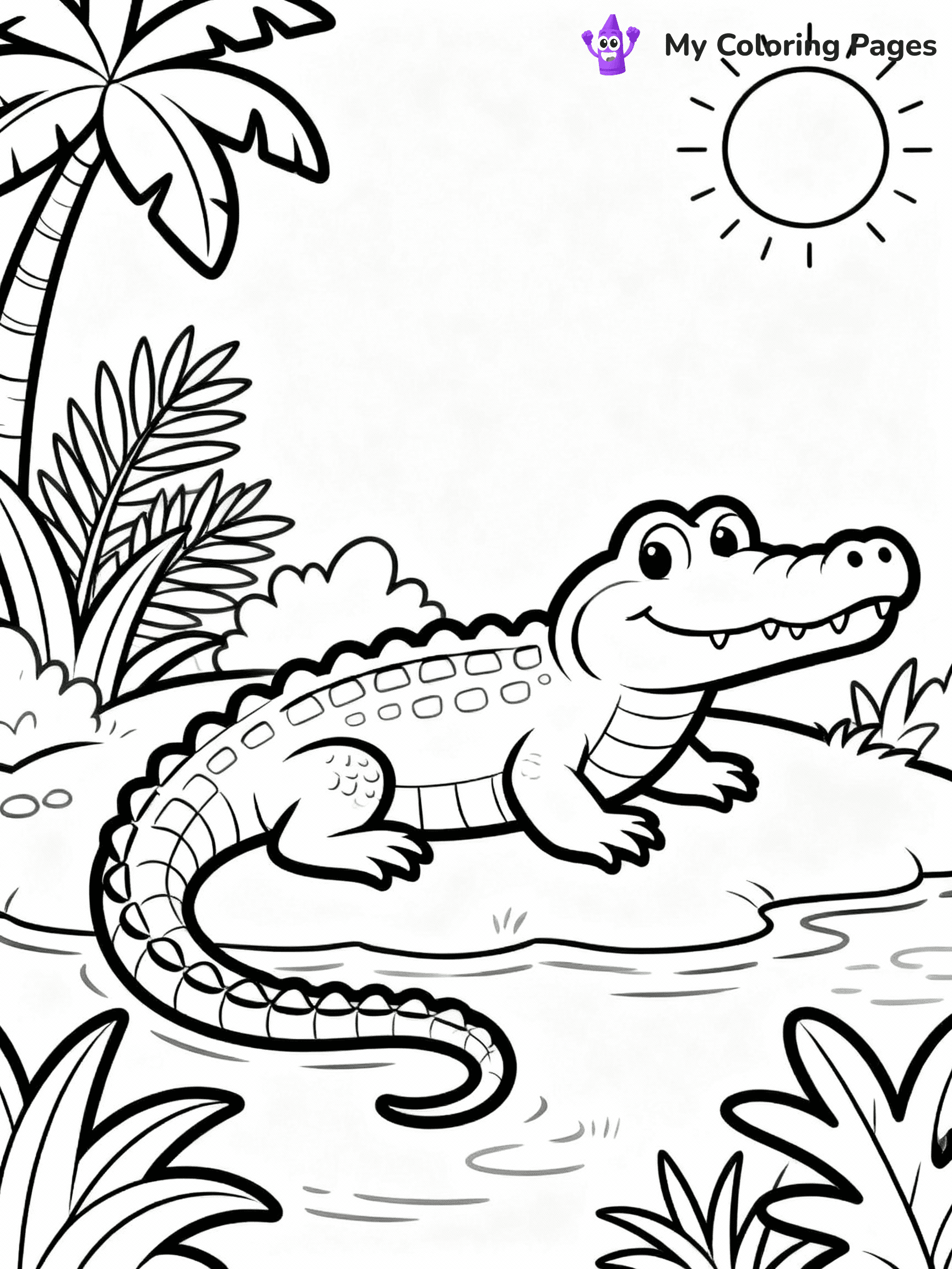 Alligator Coloring Pages - 4