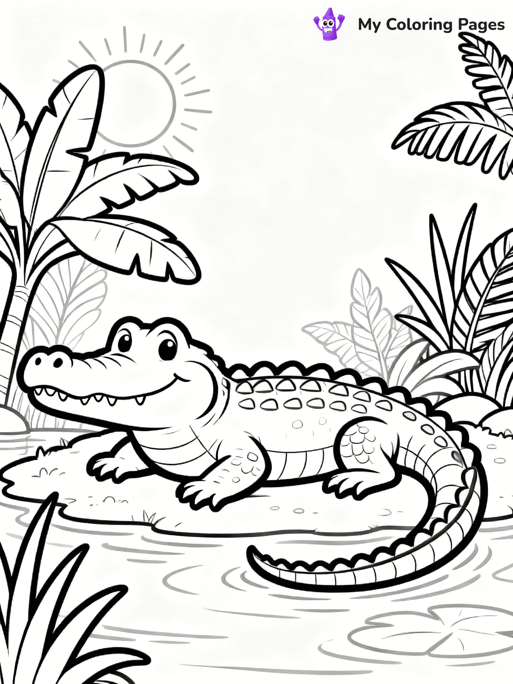 Alligator Coloring Pages - 1