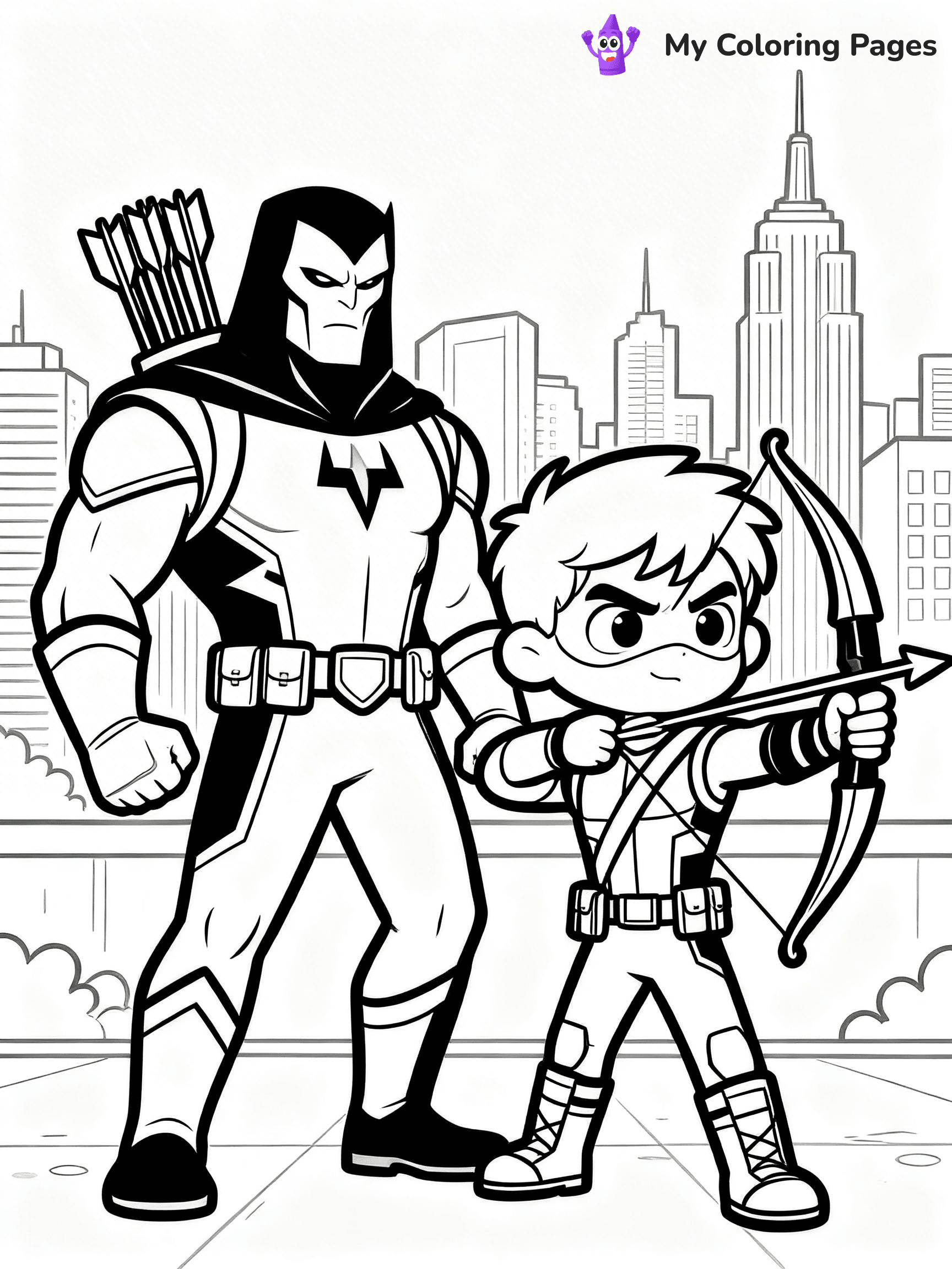 Hawkeye Coloring Pages - 26