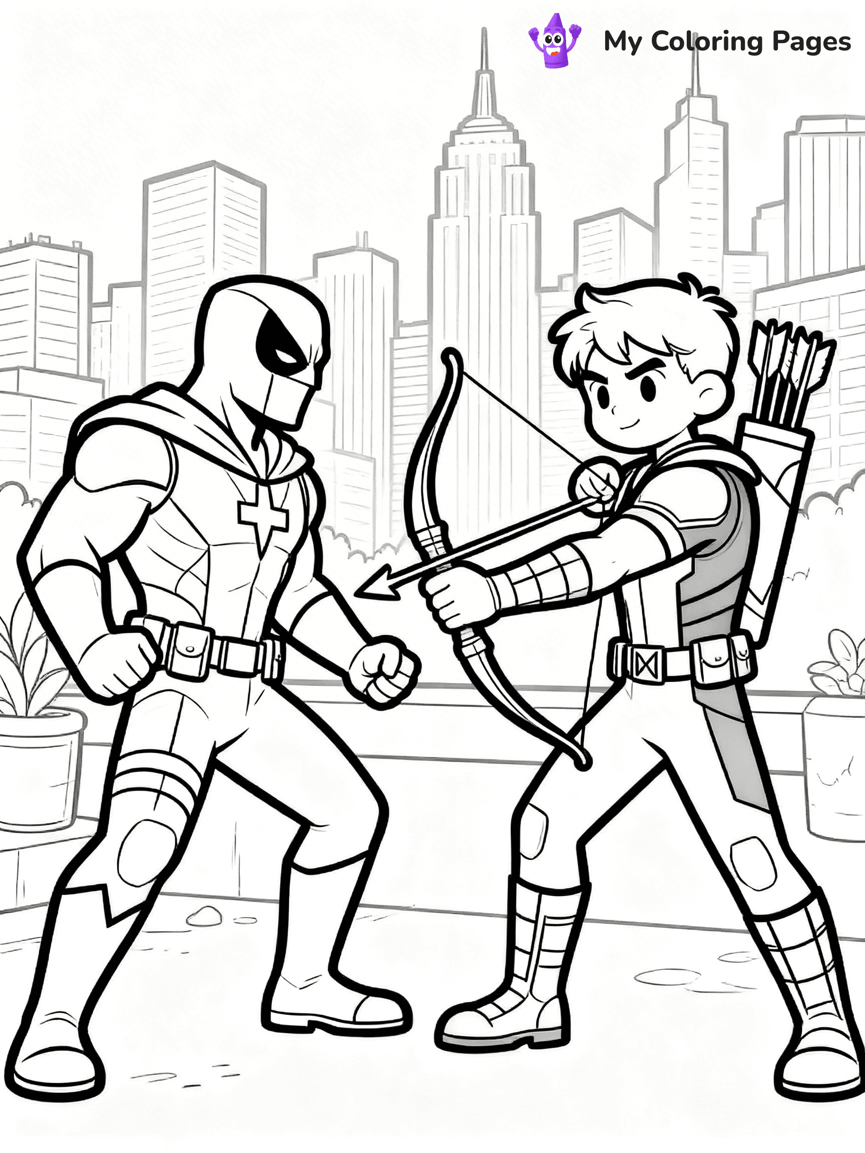 Hawkeye Coloring Pages - 25