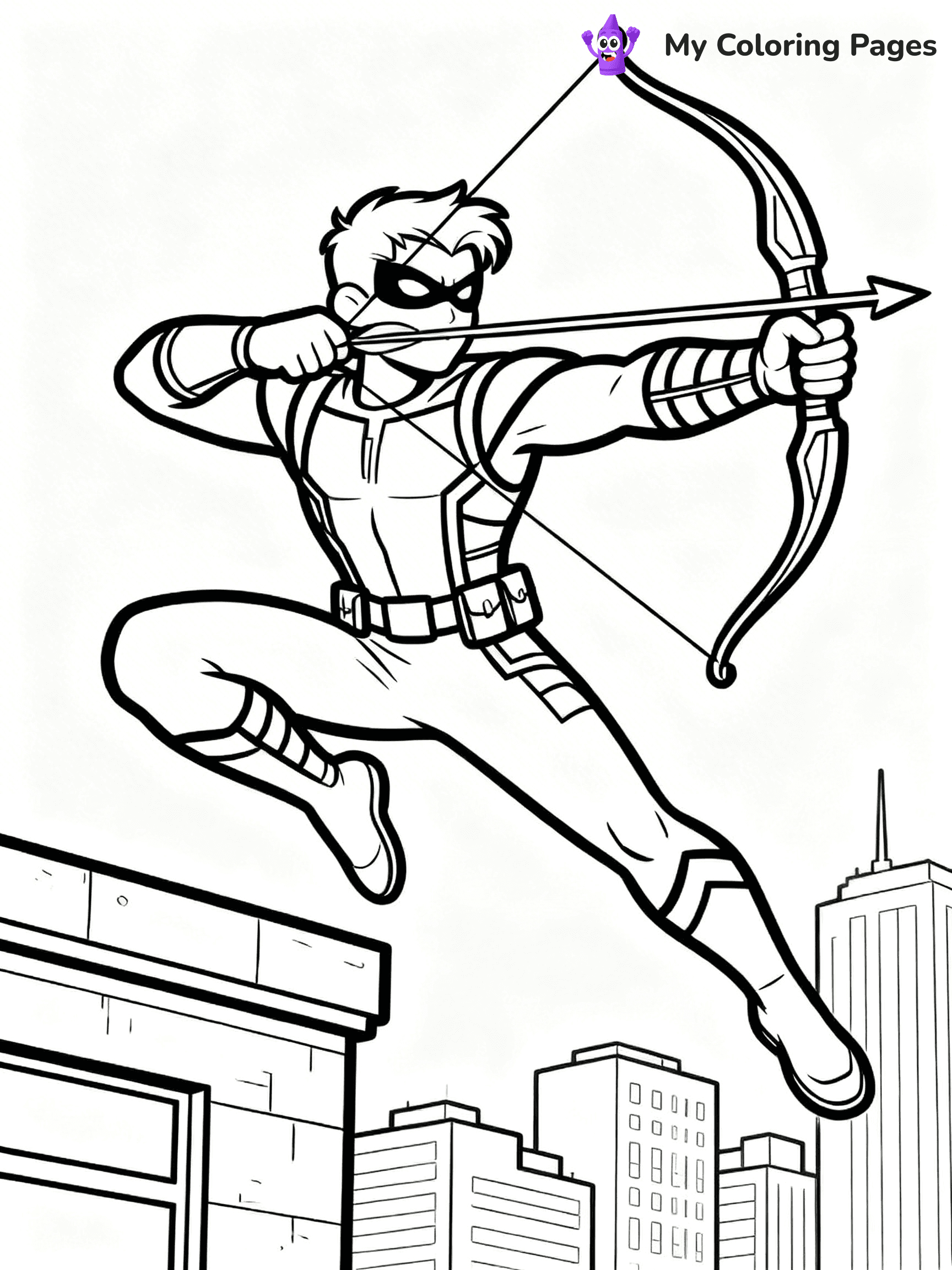 Hawkeye Coloring Pages - 16