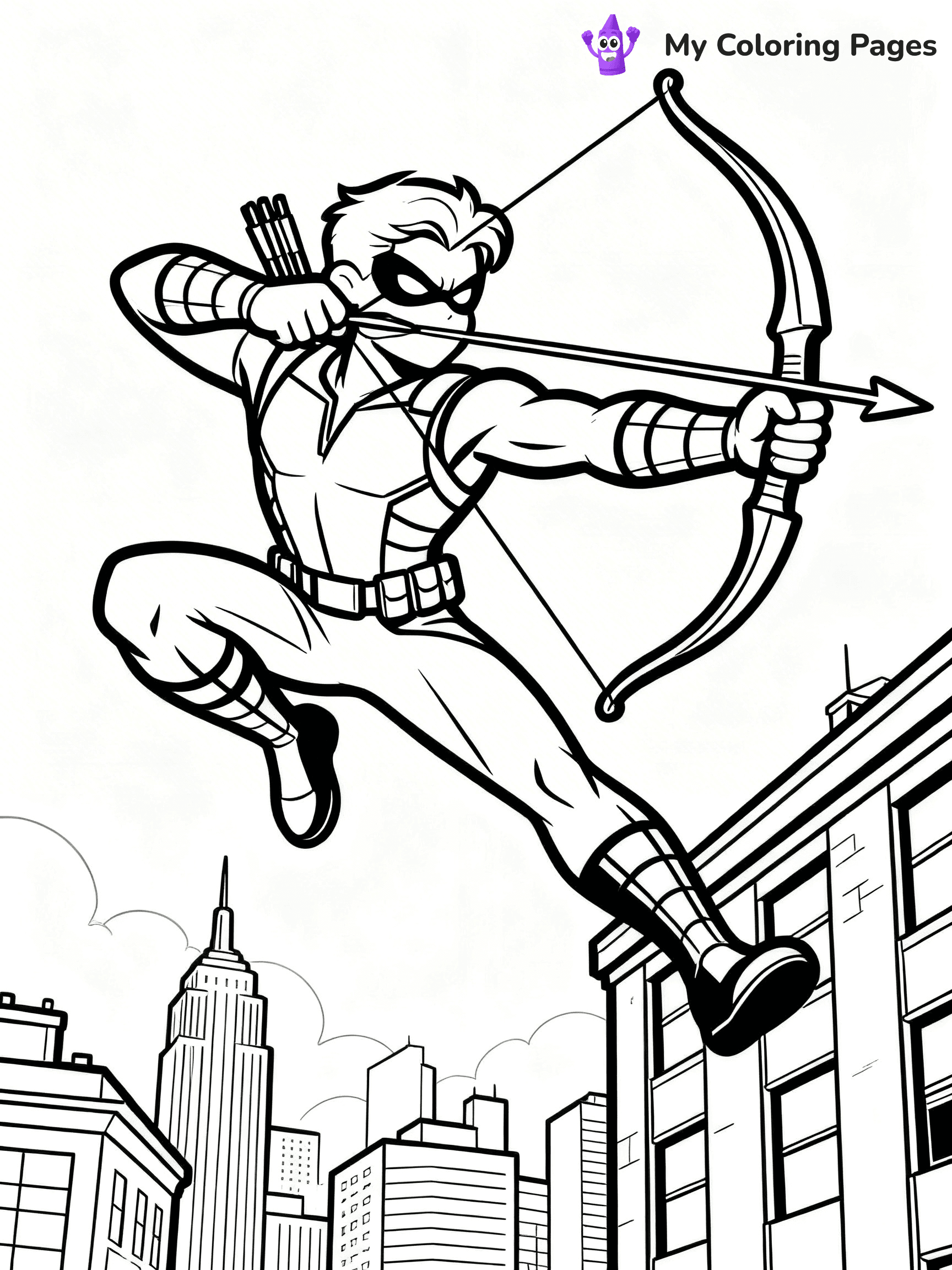 Hawkeye Coloring Pages - 15