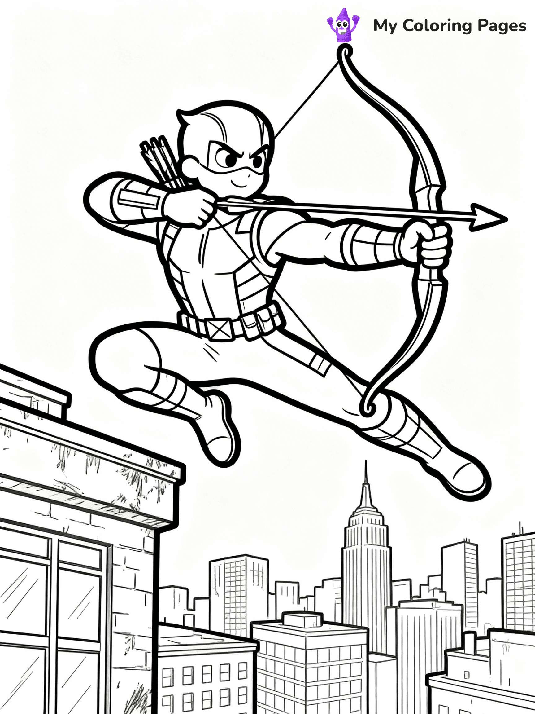 Hawkeye Coloring Pages - 13