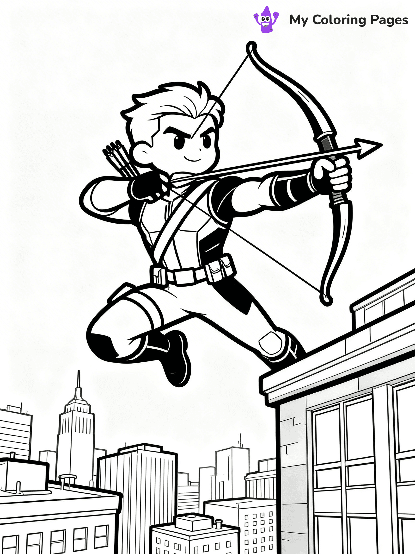 Hawkeye Coloring Pages - 12