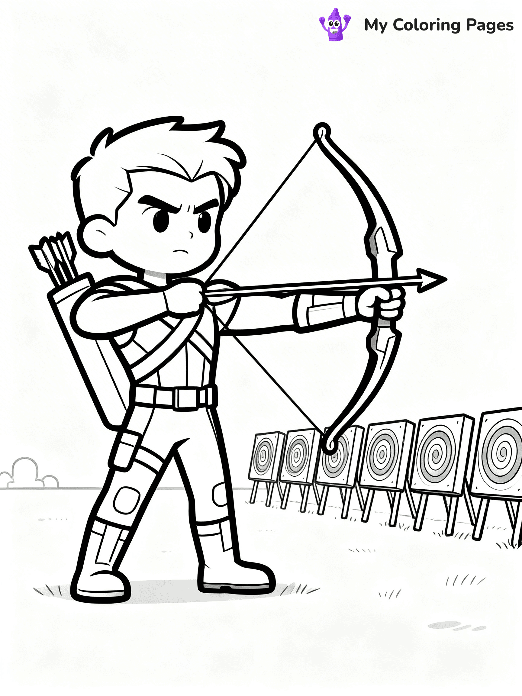 Hawkeye Coloring Pages - 8
