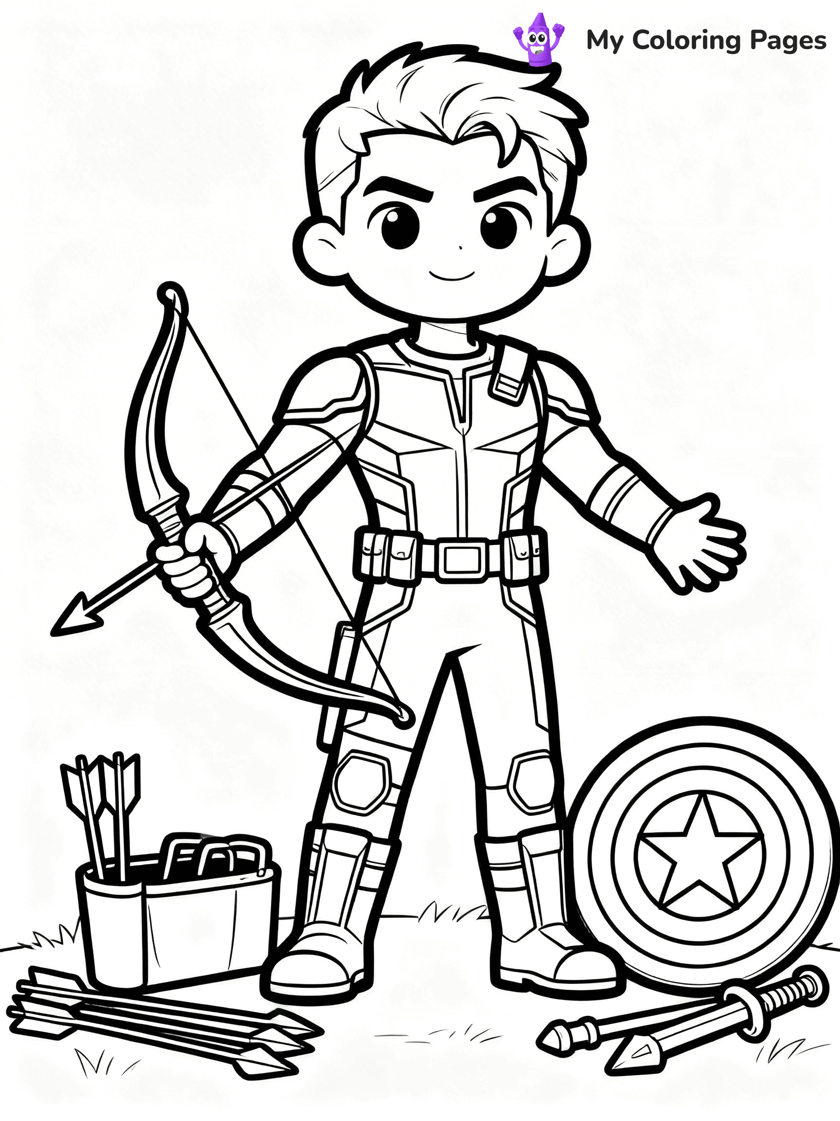 Hawkeye Coloring Pages - 2