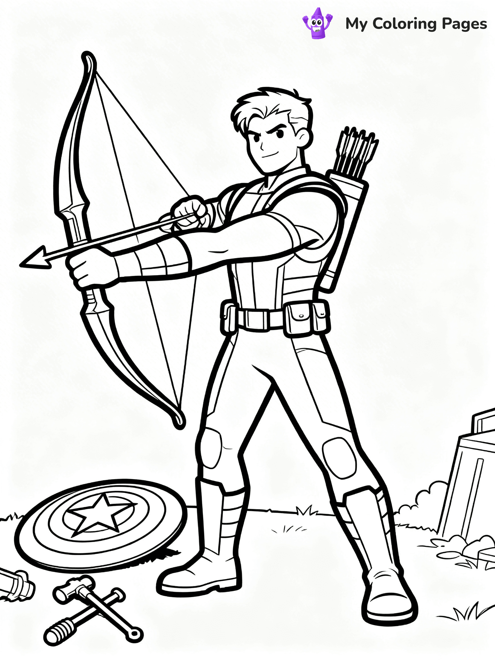 Hawkeye Coloring Pages - 1