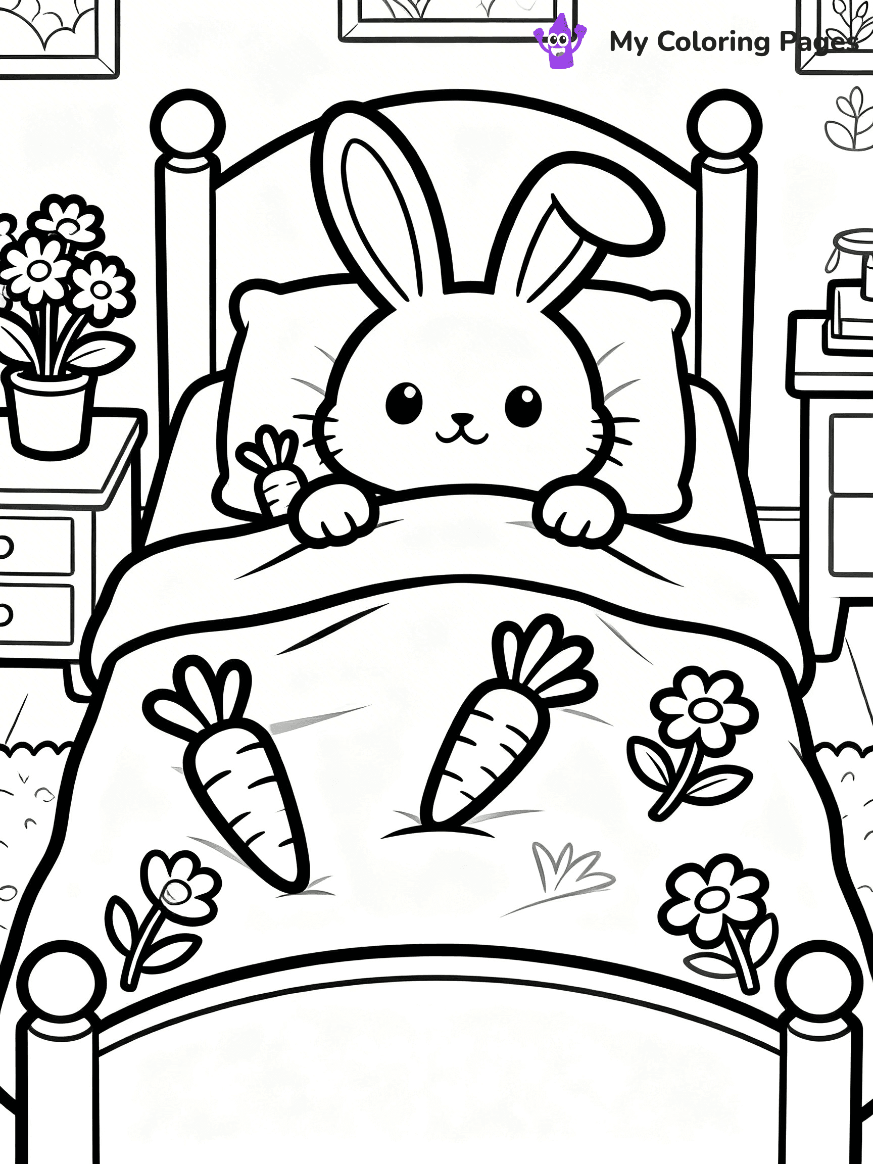 Bed Coloring Pages - 23
