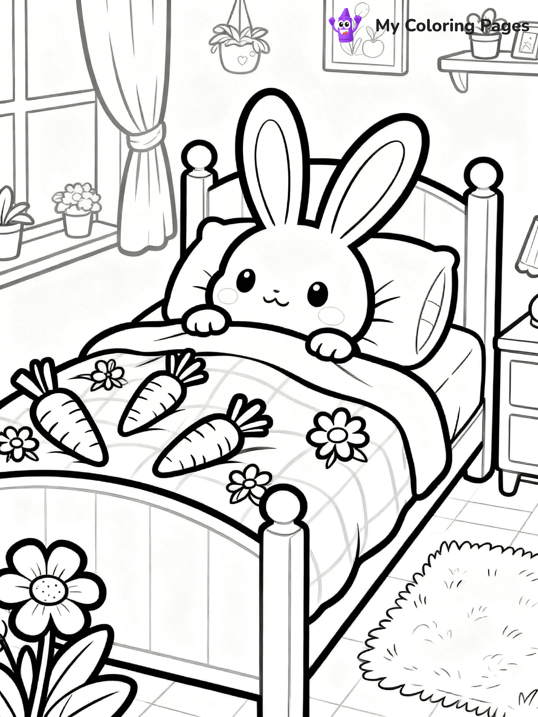 Bed Coloring Pages - 22
