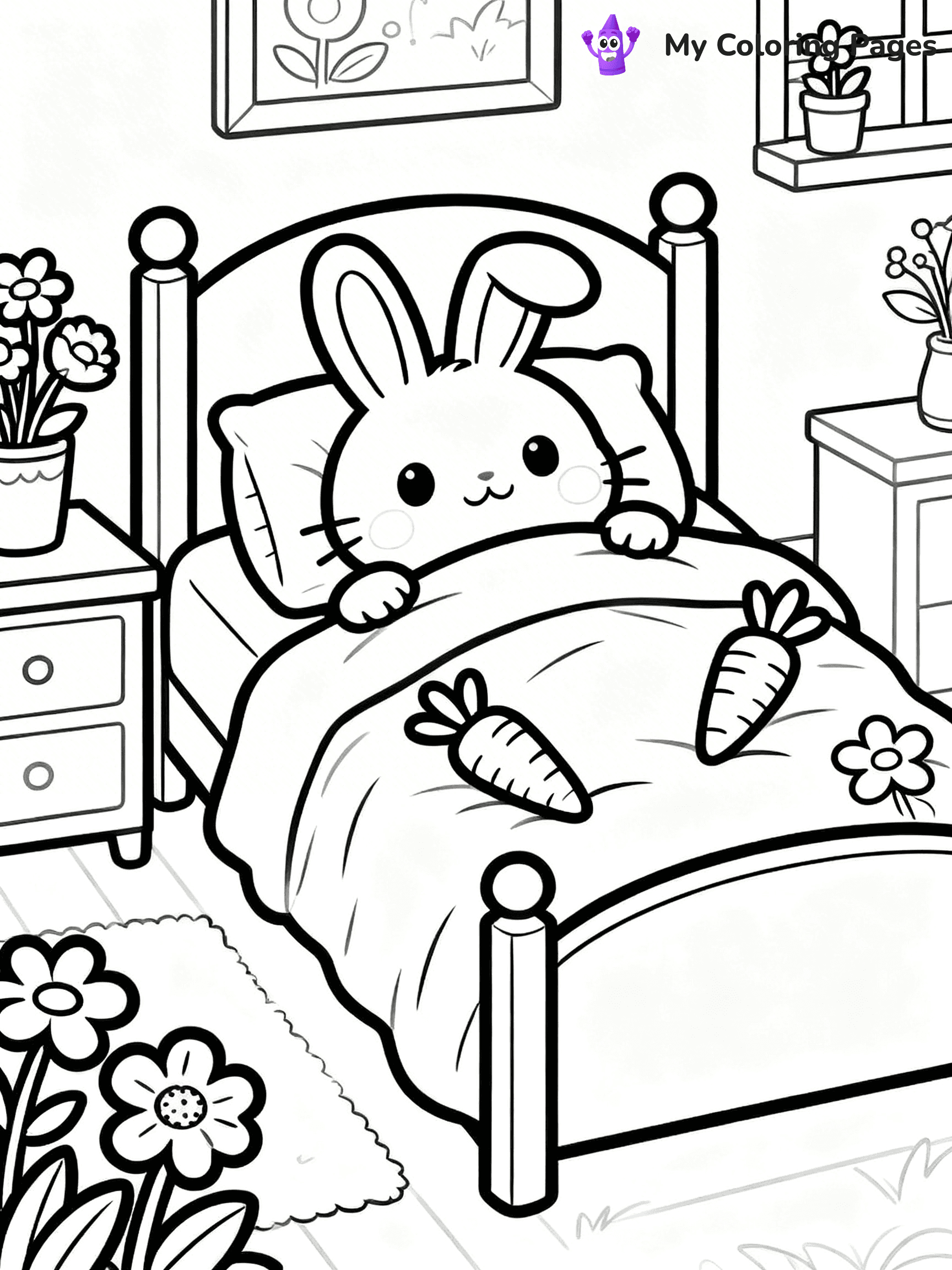 Bed Coloring Pages - 20