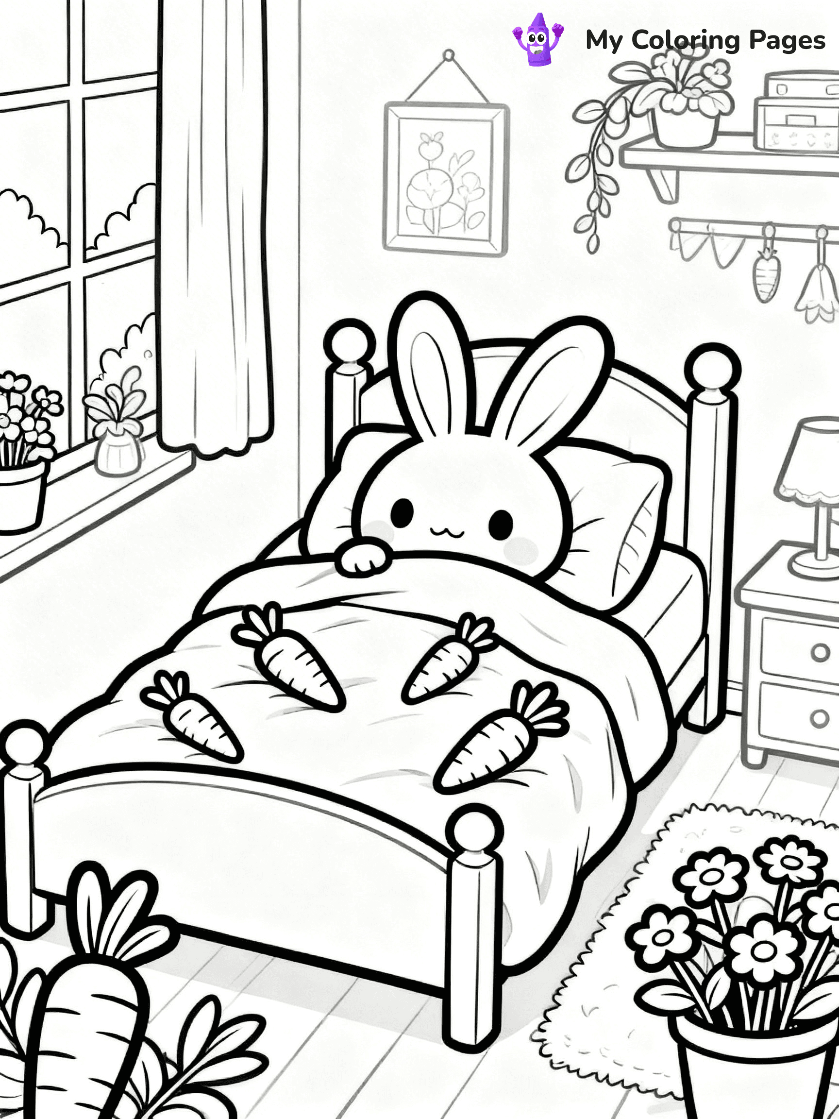 Bed Coloring Pages - 19