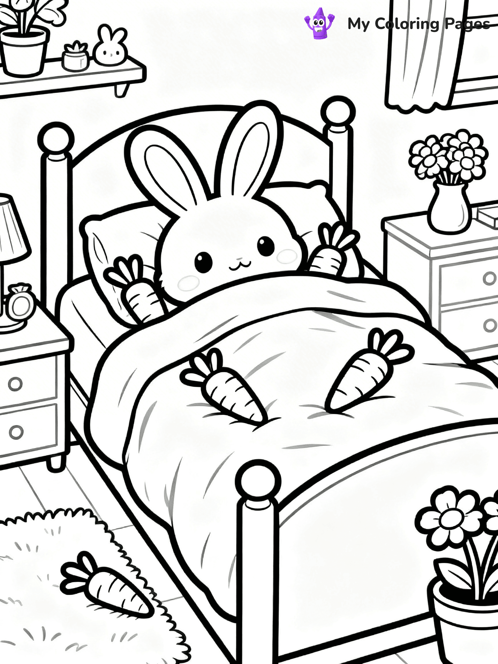 Bed Coloring Pages - 18