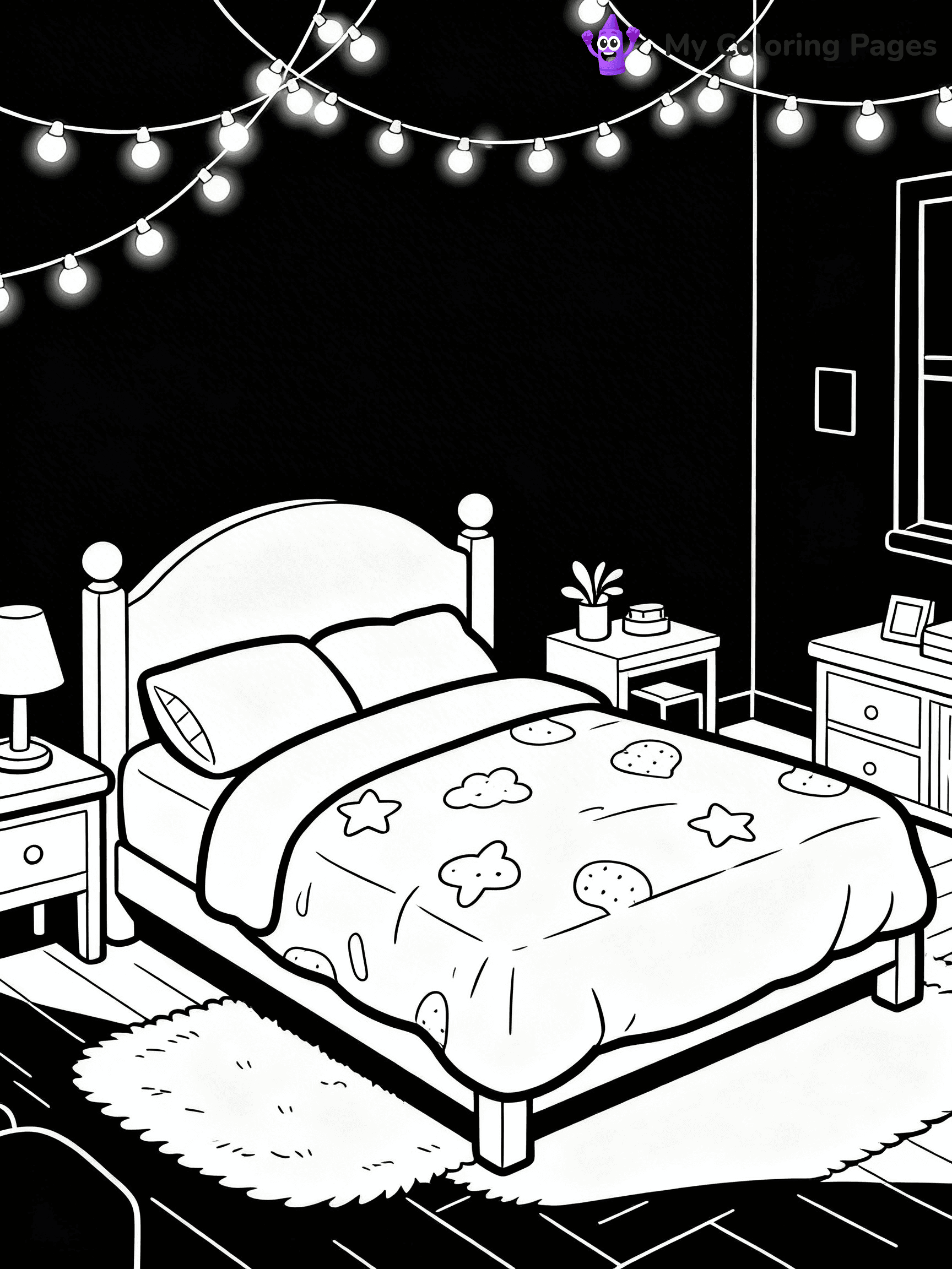 Bed Coloring Pages - 11