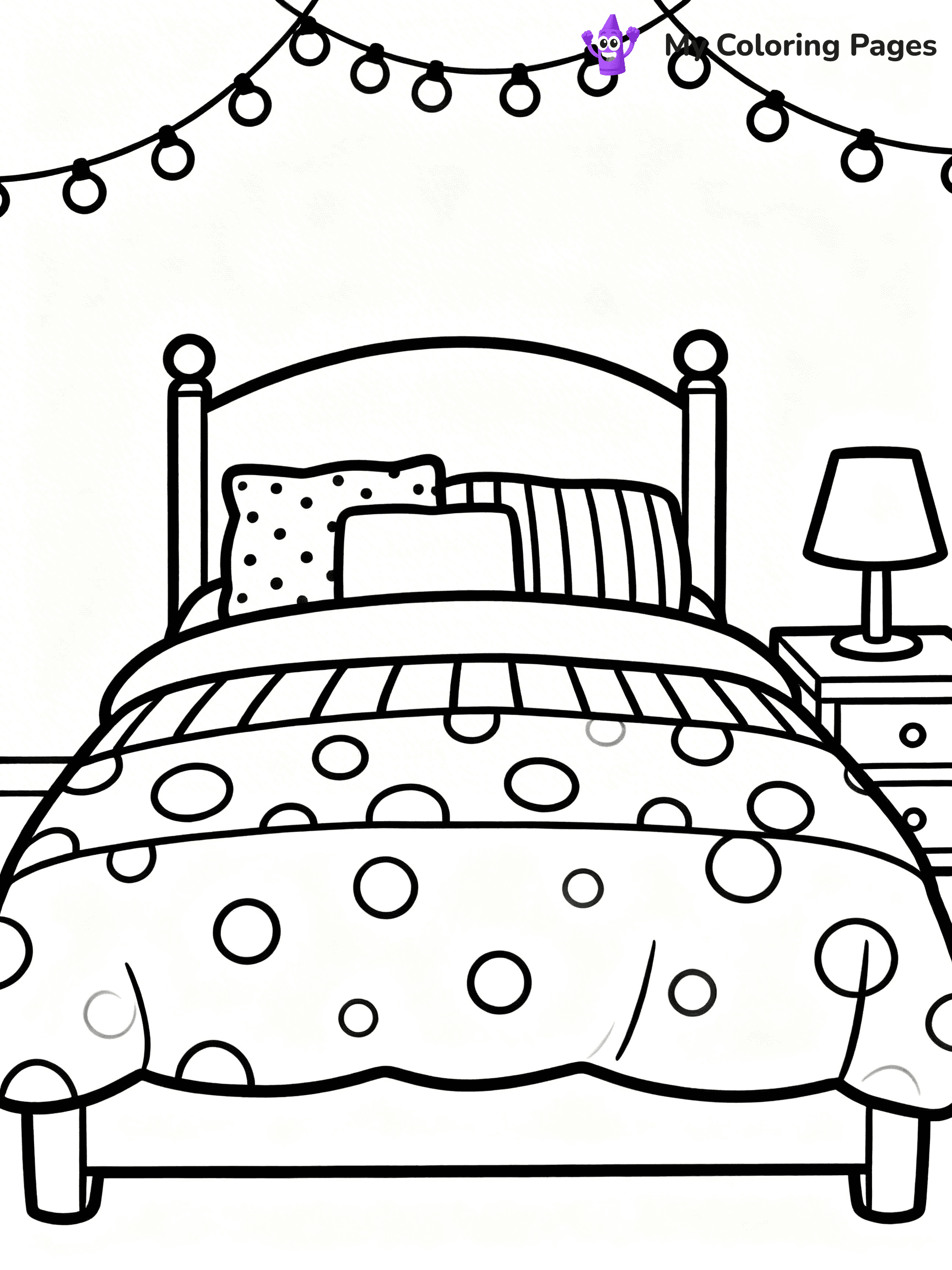 Bed Coloring Pages - 10