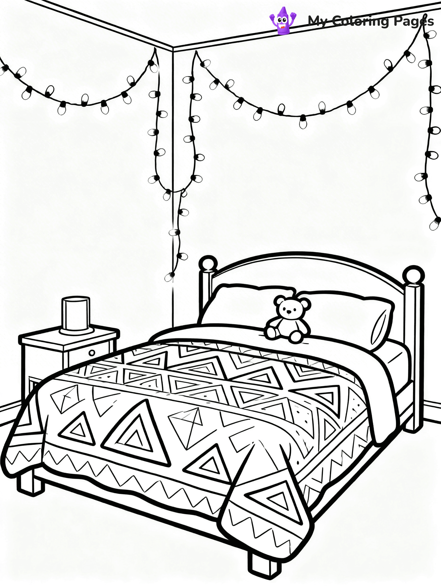 Bed Coloring Pages - 6