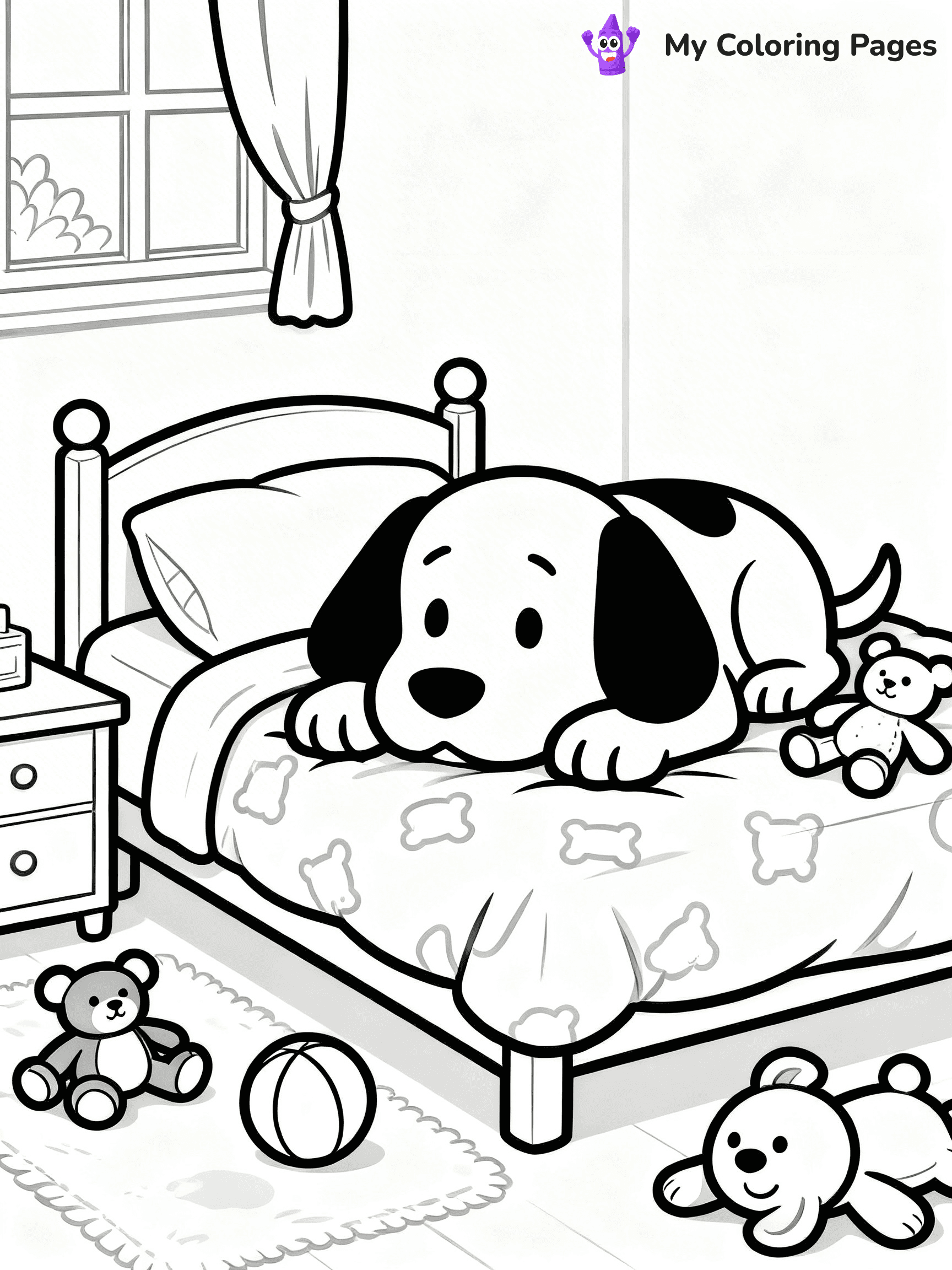 Bed Coloring Pages - 4