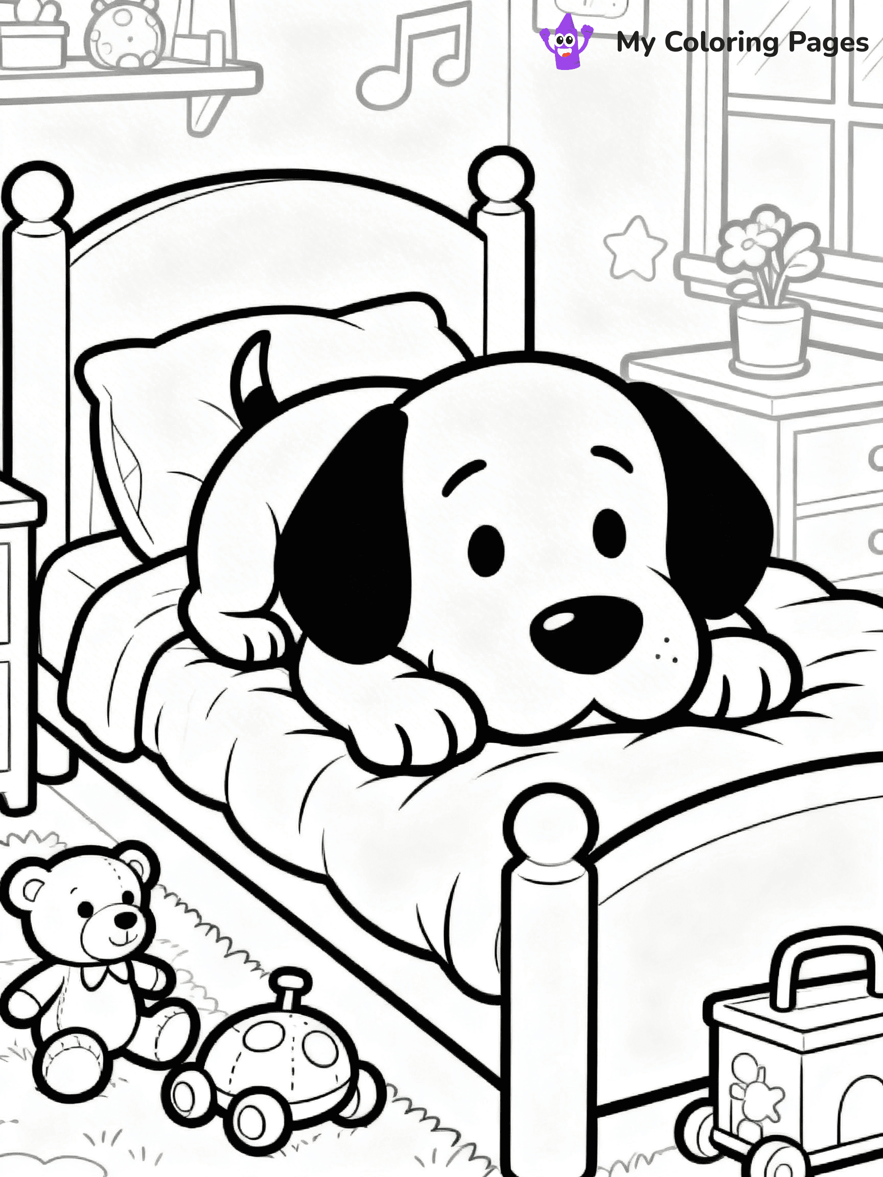 Bed Coloring Pages - 3