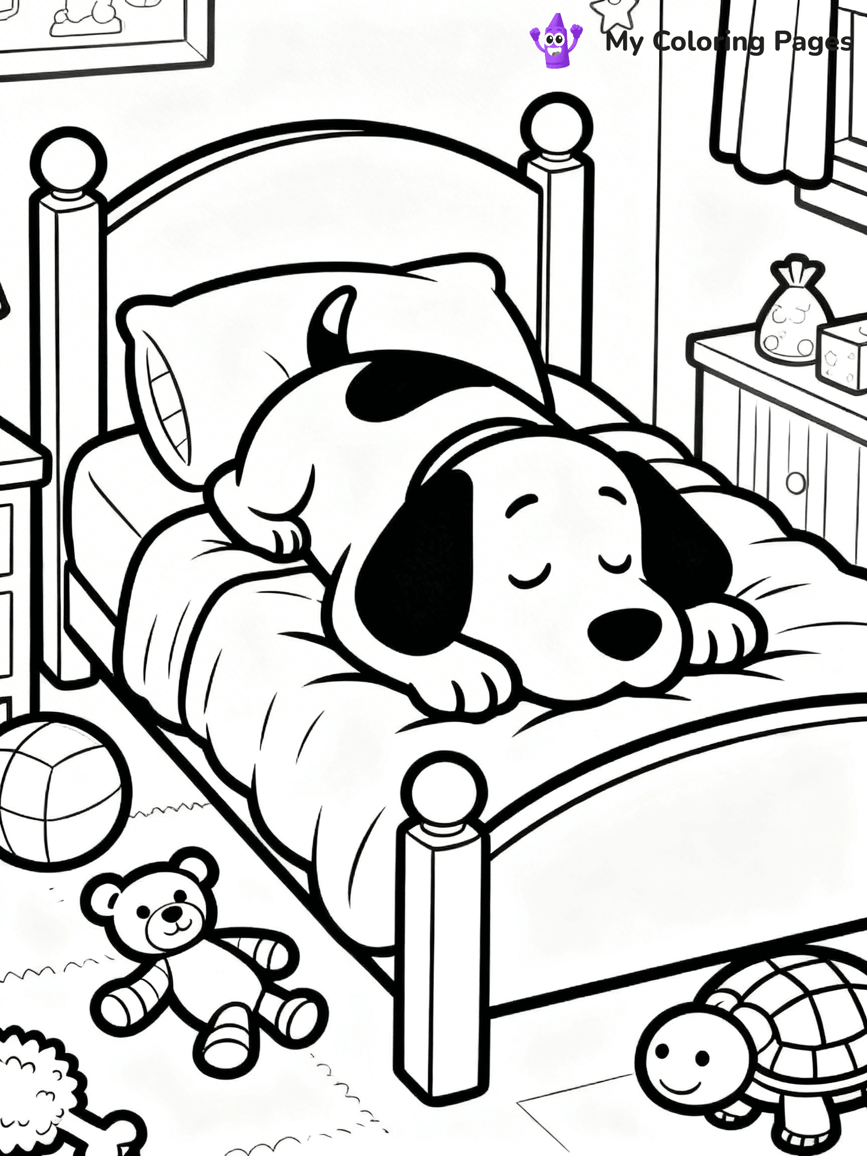 Bed Coloring Pages - 2