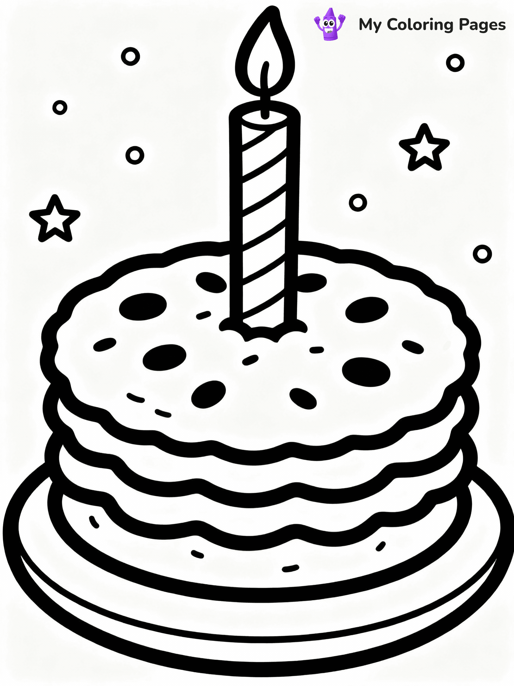 Birthday Cake Coloring Pages - 35