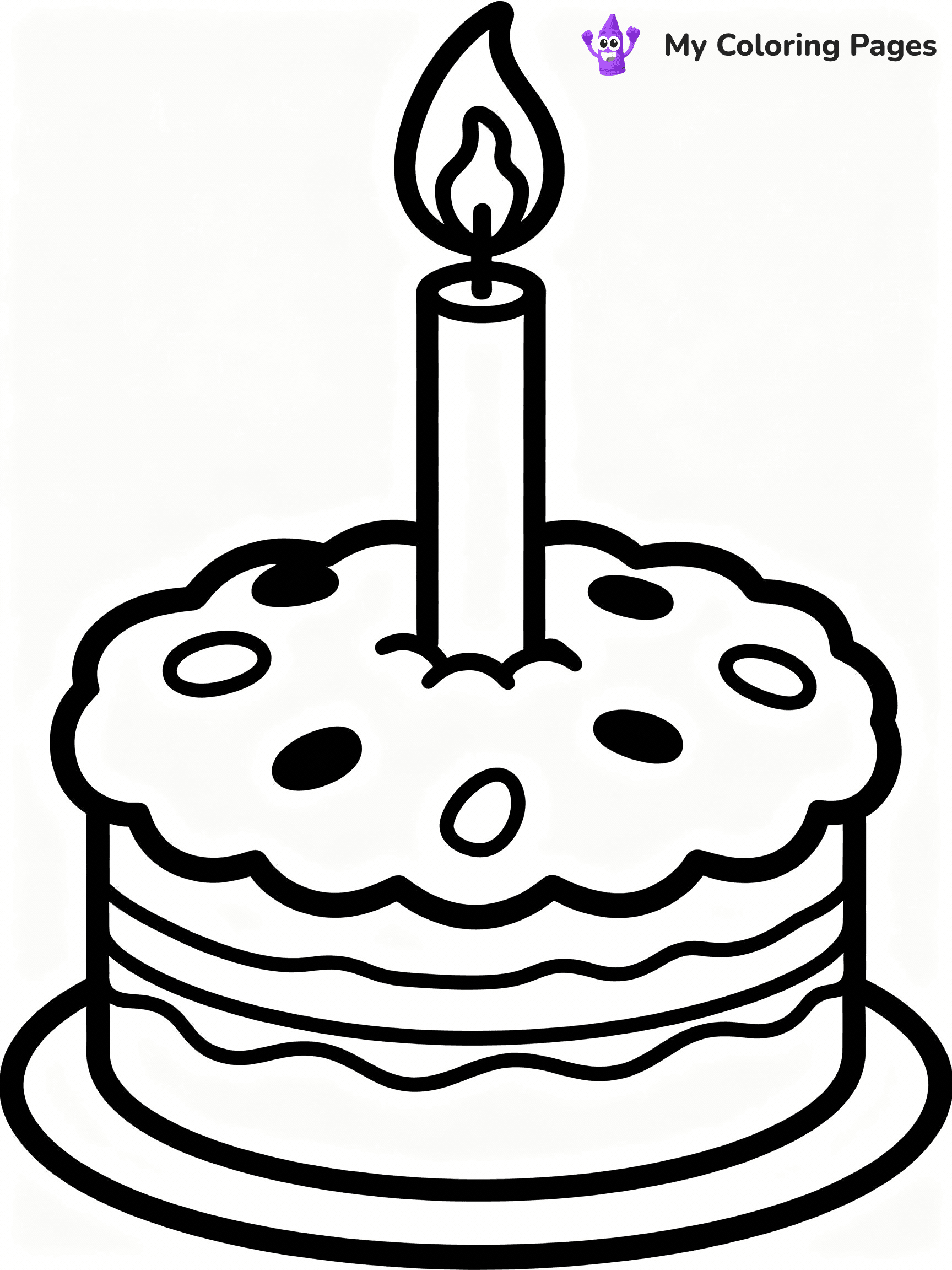 Birthday Cake Coloring Pages - 33