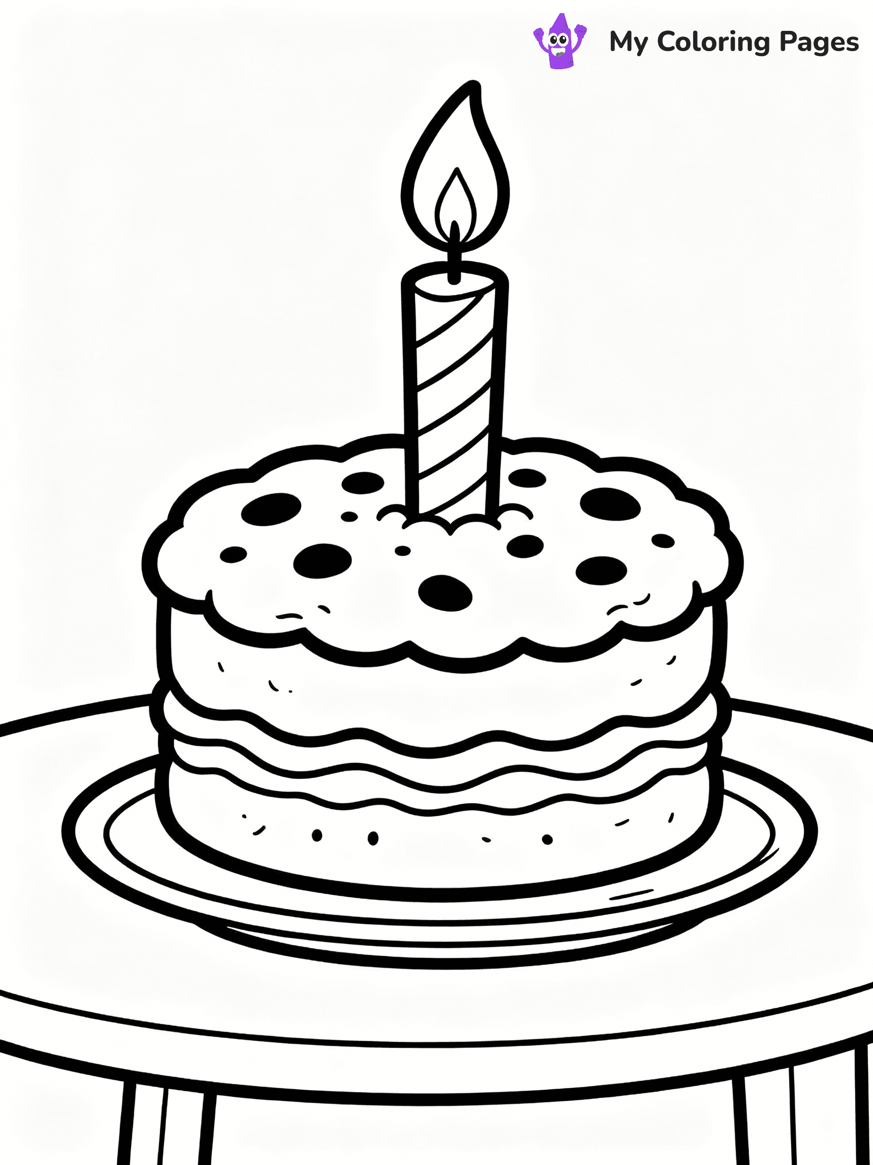 Birthday Cake Coloring Pages - 32