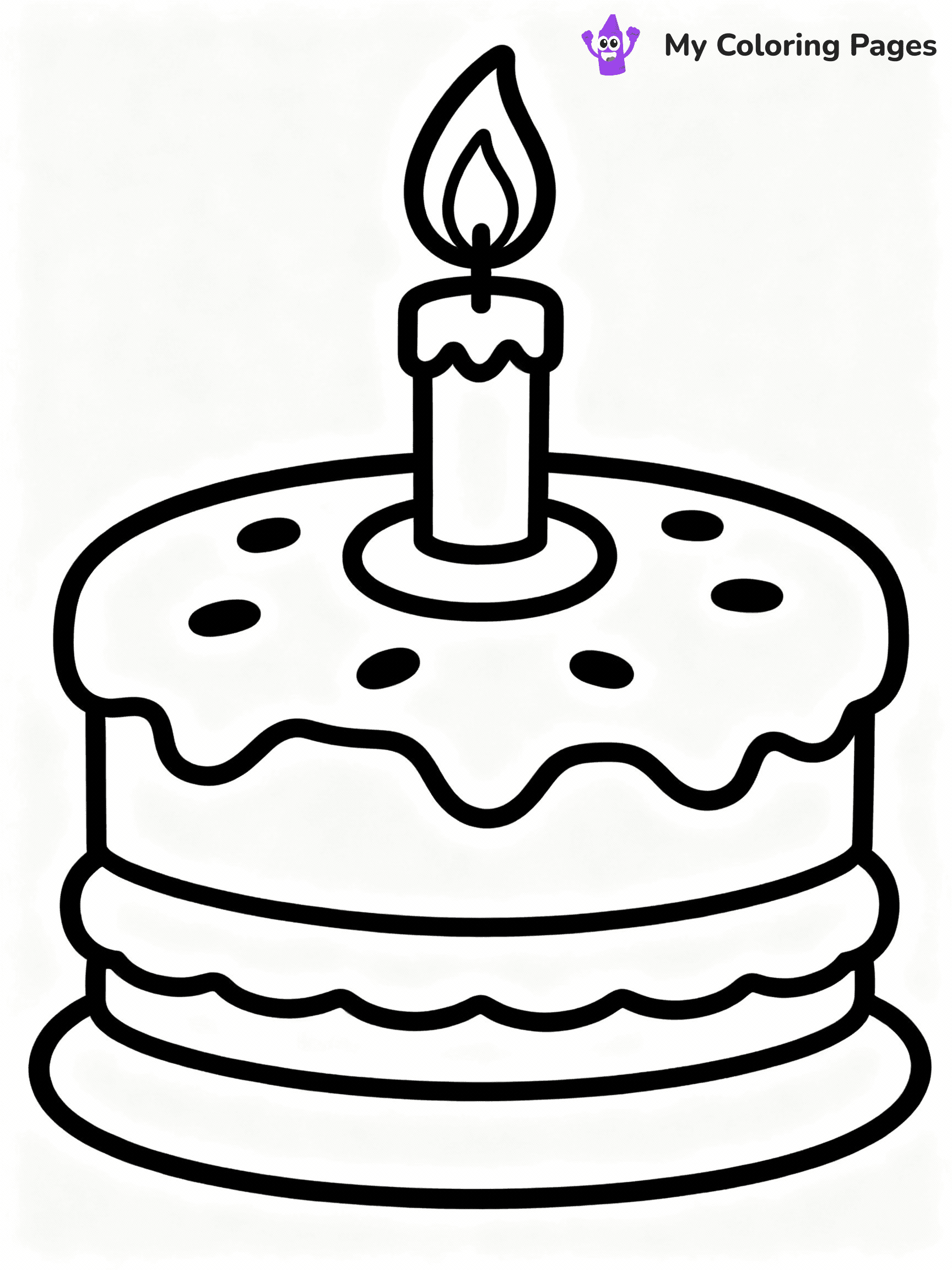 Birthday Cake Coloring Pages - 31