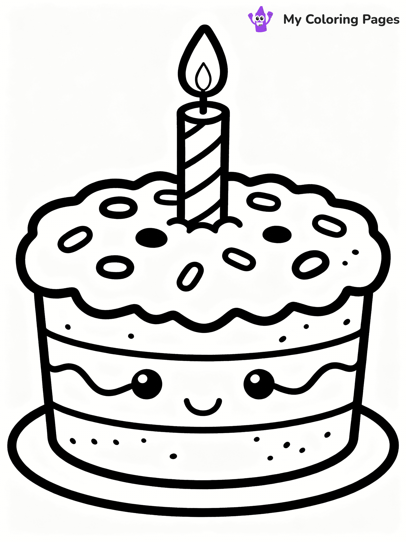 Birthday Cake Coloring Pages - 29